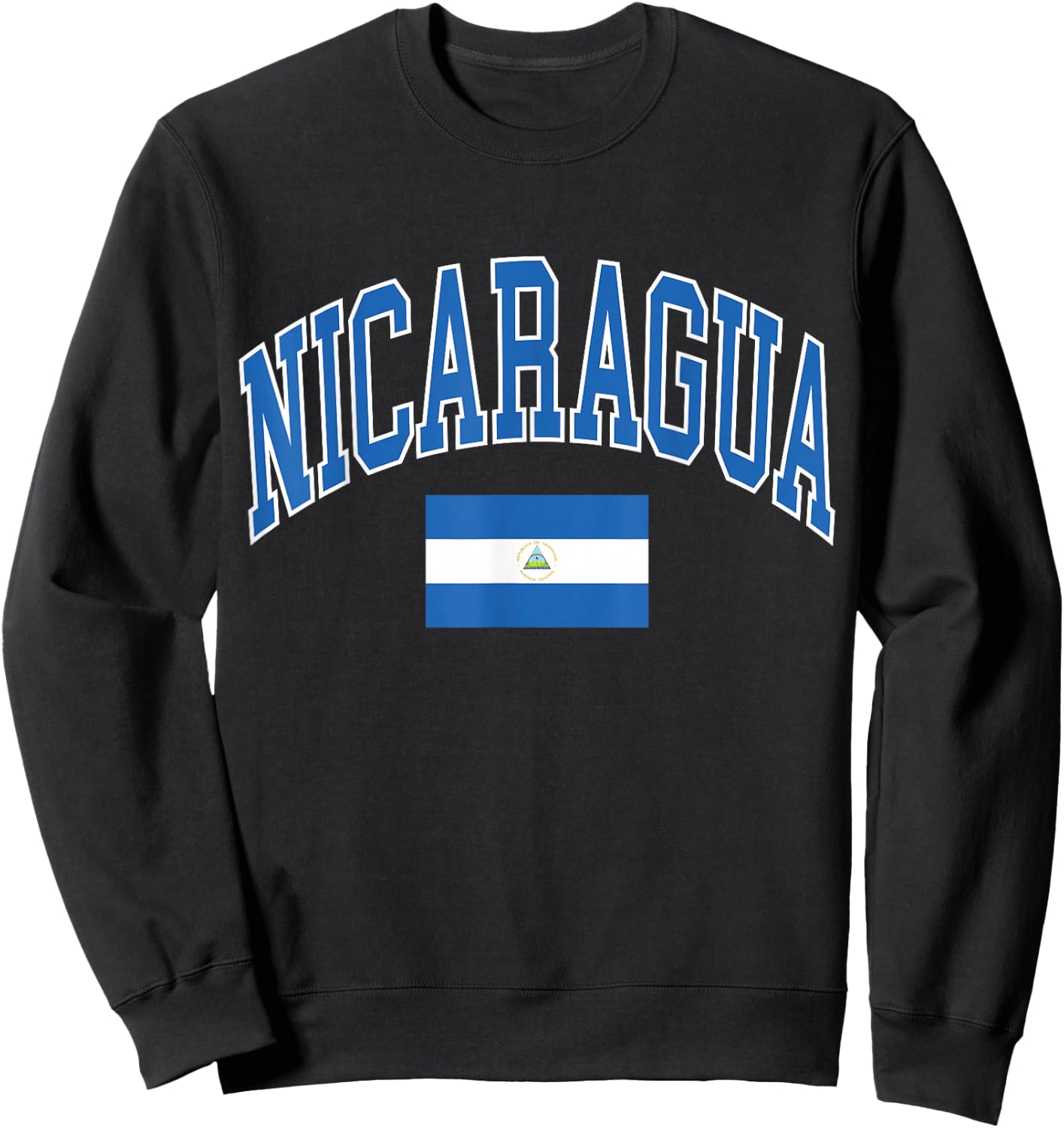 Nicaragua Flag Sweatshirt - Sweatshirt | Black