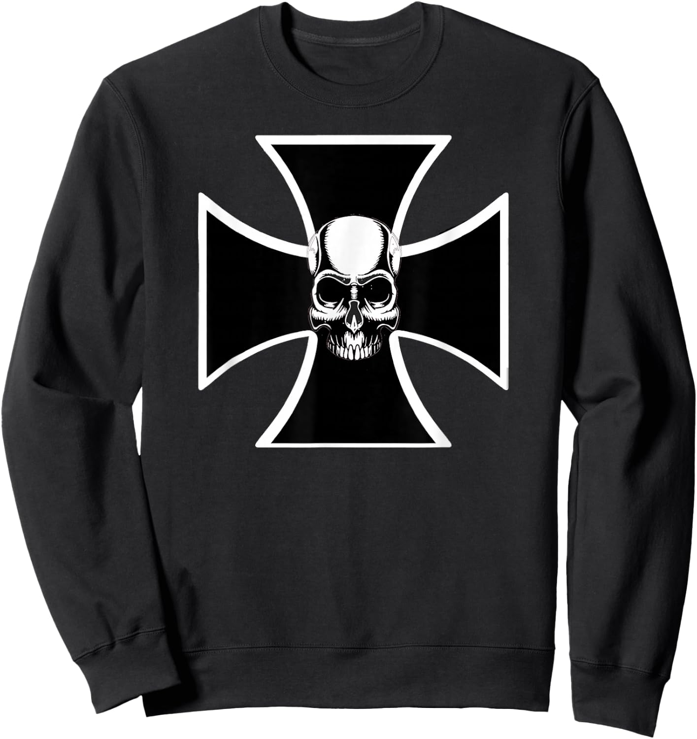 Iron Cross Biker Sweatshirt - Sweatshirt | Black