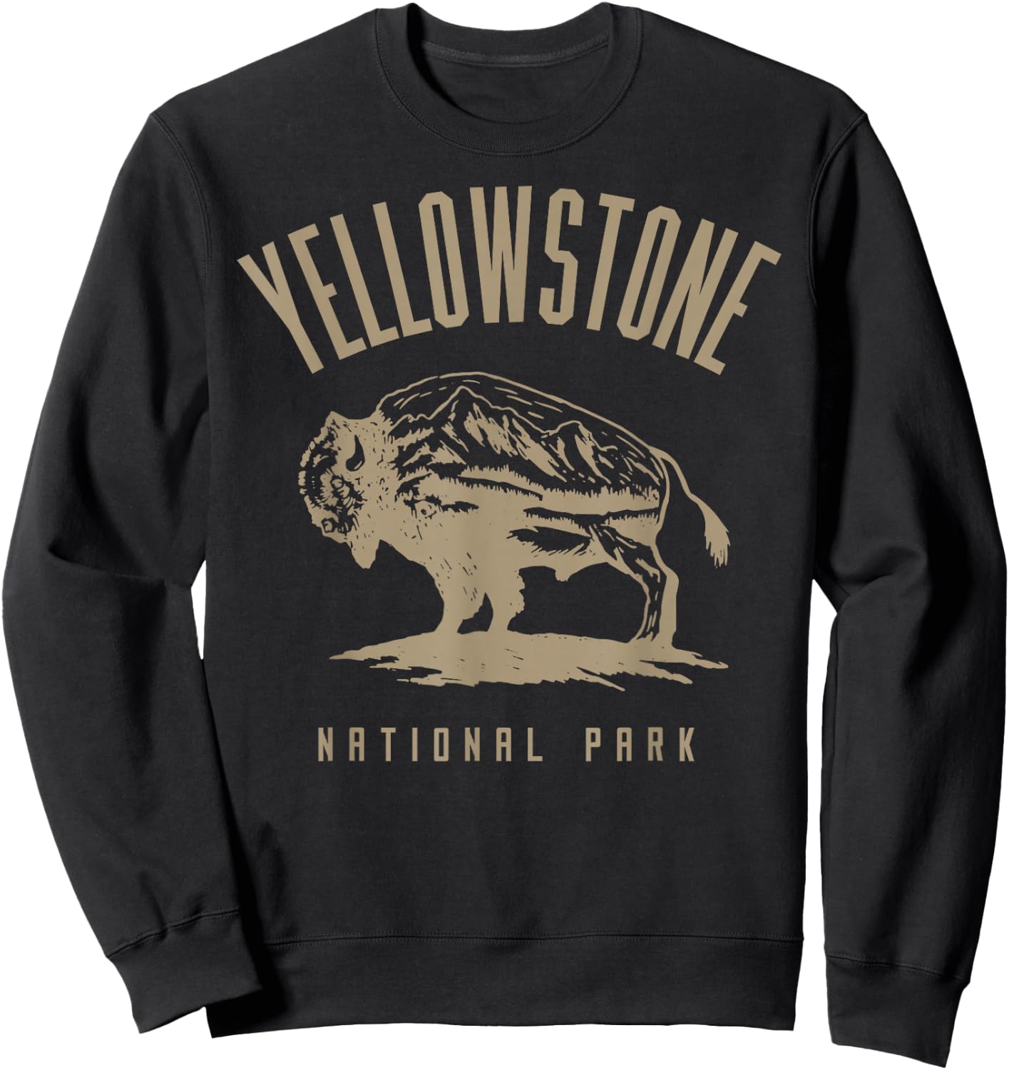 Retro Yellowstone National Park US Vintage Yellowstone Sweatshirt - Sweatshirt | Black
