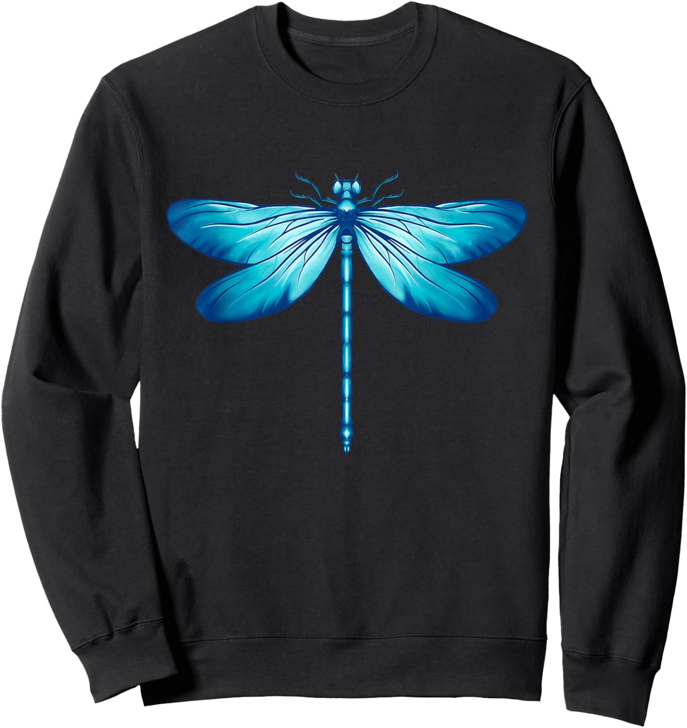 Blue Dragonfly - Insect Wildlife Animal Lover Entomologist Sweatshirt - Sweatshirt | Black