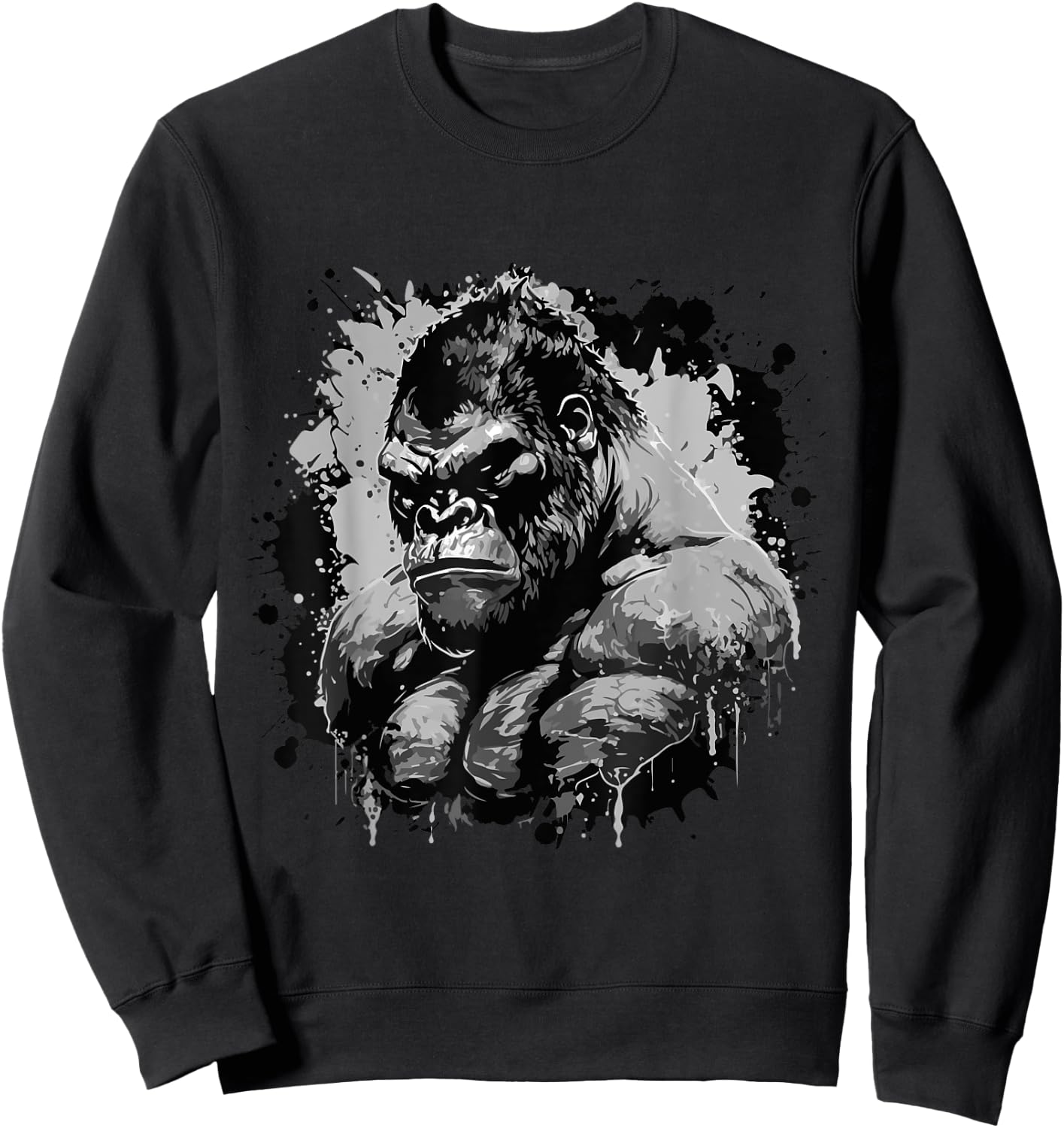 Gorilla Beast Muscles Workout Bodybuilding Boxing Gym Sweatshirt - Sweatshirt | Black