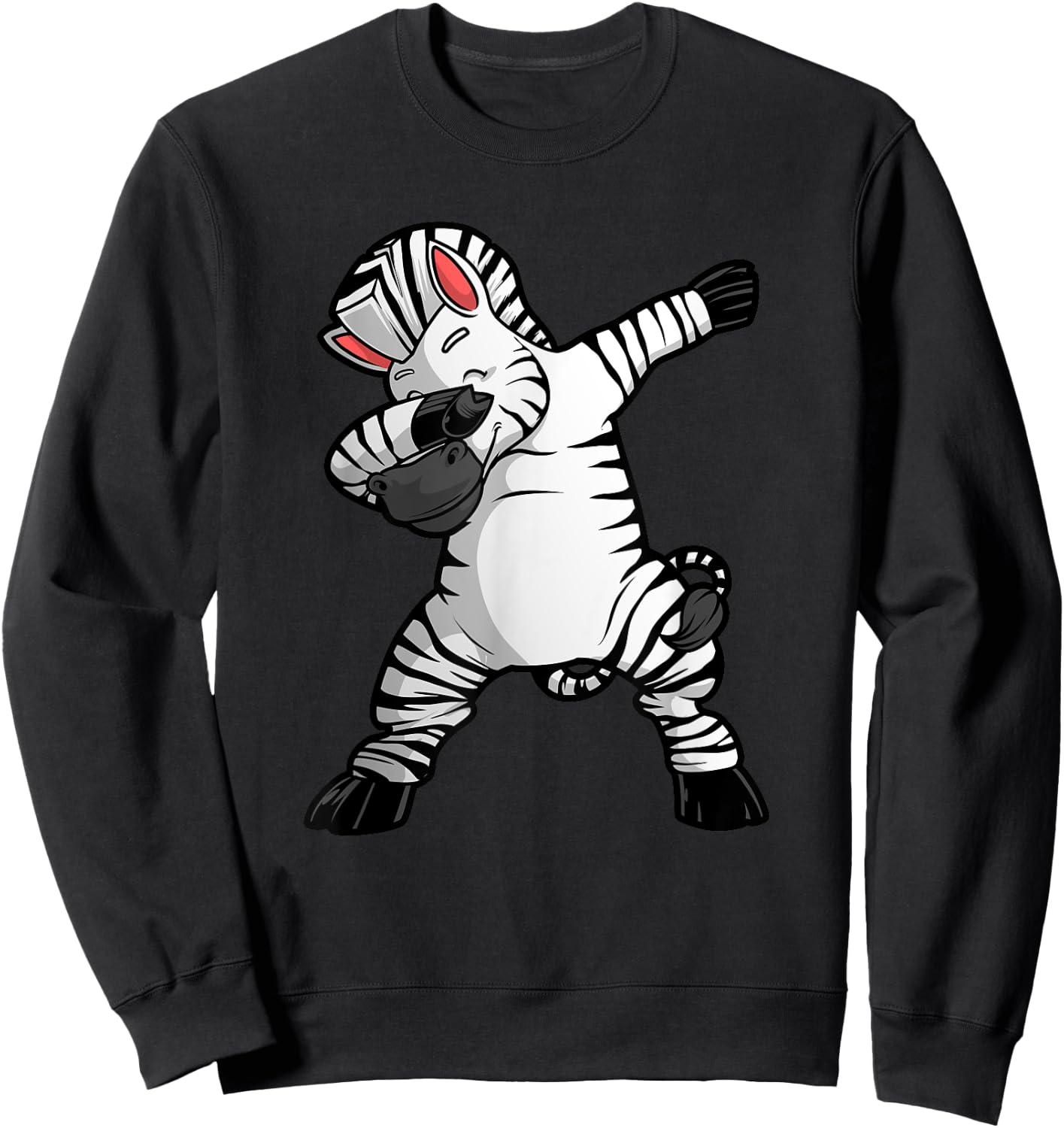 Cool Zebra Design Women Kids Wild Animal Zebra Lover Sweatshirt - Sweatshirt | Black