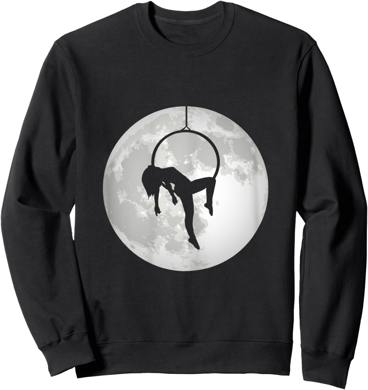 Aerial Moon Aerial Yoga Circus Lyra Trapeze Aerial Silk Sweatshirt - Sweatshirt | Black