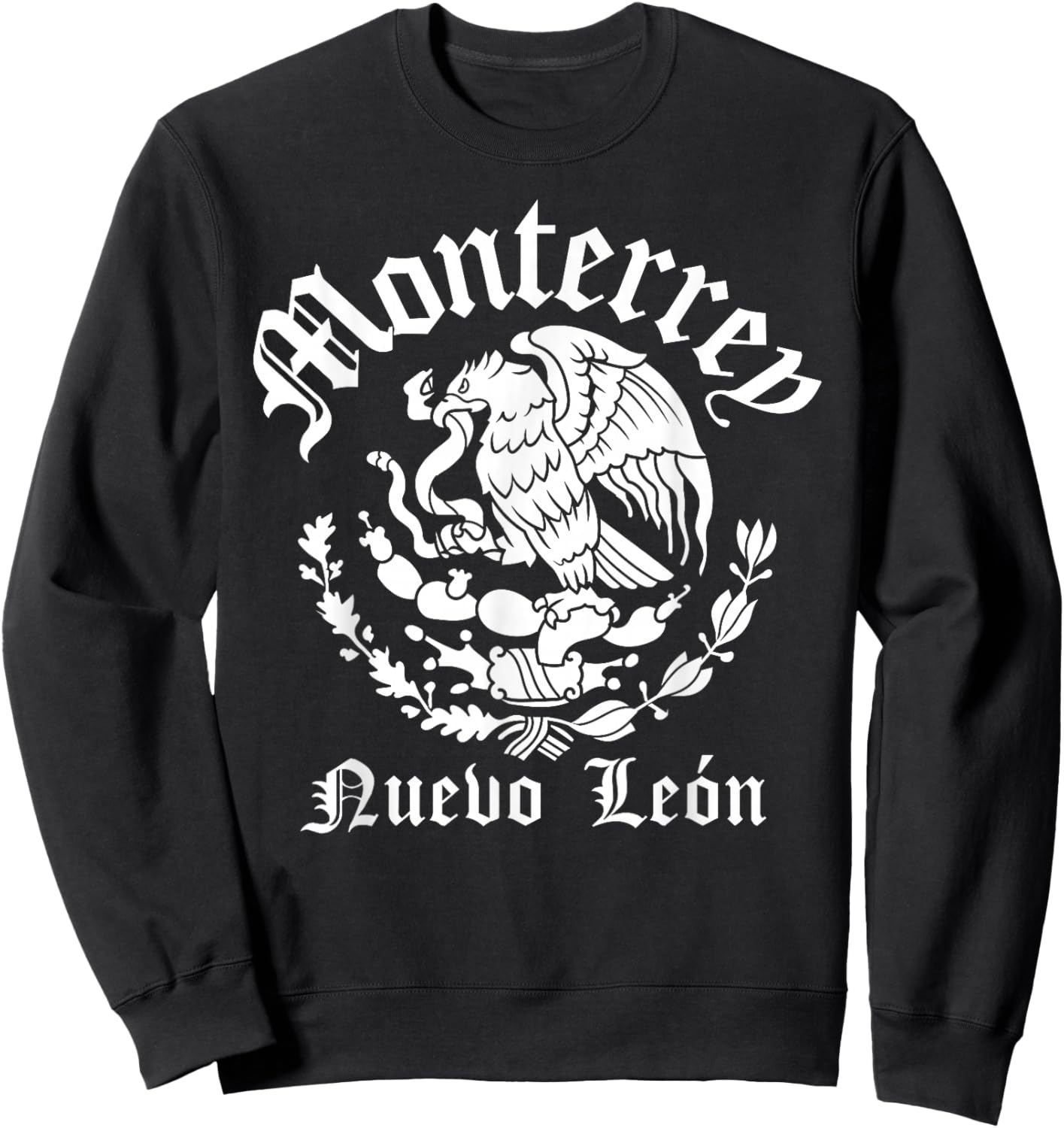 Monterrey with Mexican Emblem Monterrey Sweatshirt - Sweatshirt | Black