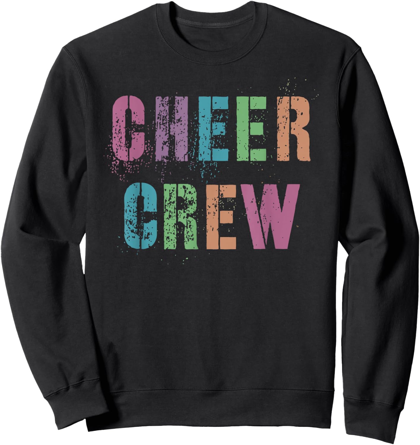 Vintage CHEER CREW Cheerleading Team Cheerleader Girls Loud Sweatshirt - Sweatshirt | Black