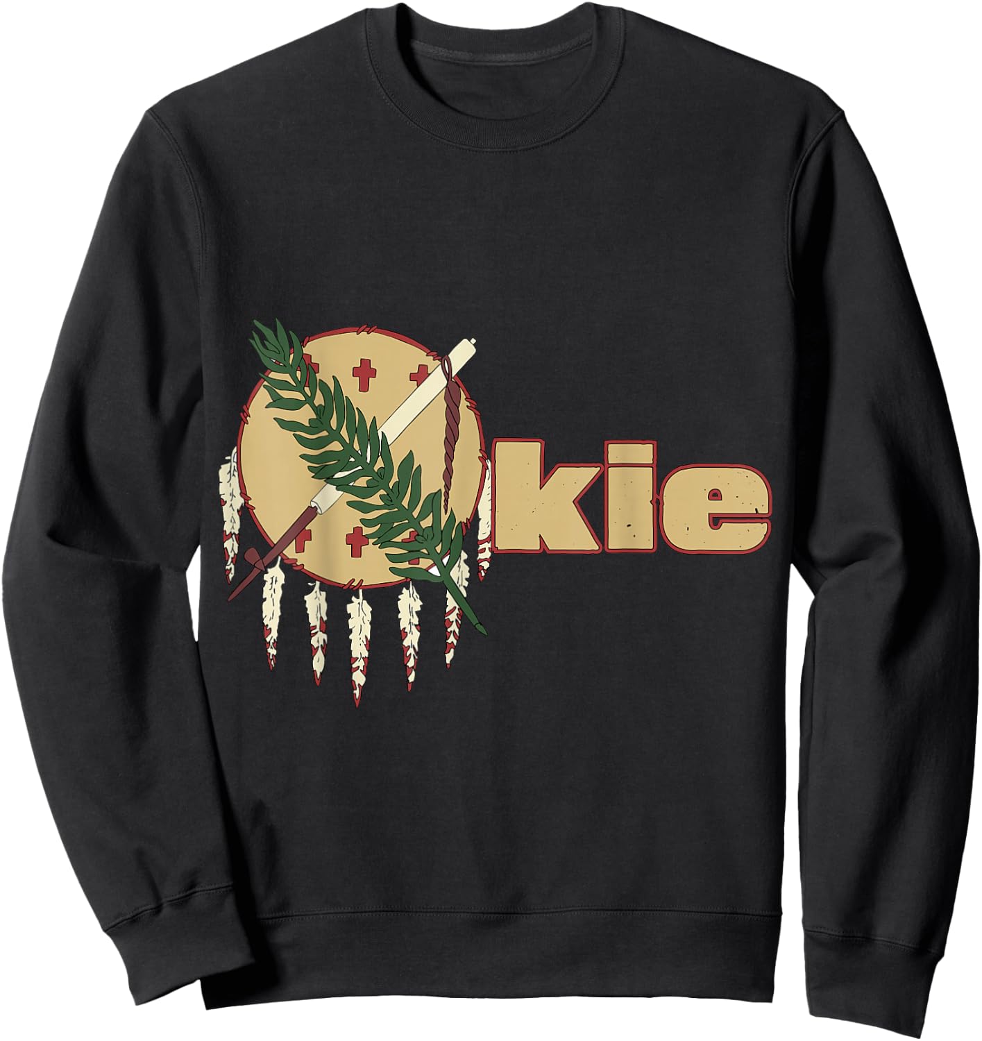 State Flag of Oklahoma Graphic - Okie Sweatshirt - Sweatshirt | Black