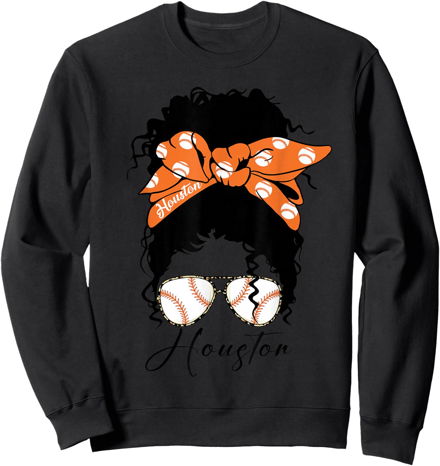 Messy Bun Souvenir Women Sweatshirt - Sweatshirt | Black