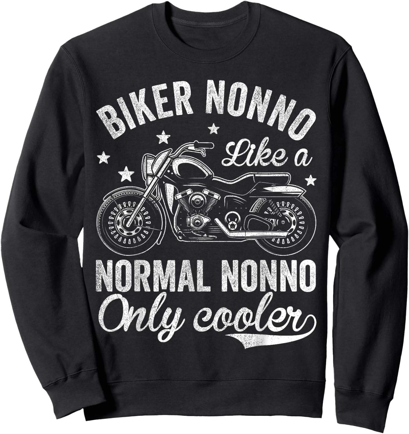 Vintage Motorcycle Shirts , Bike Riders Biker Nonno Sweatshirt - Sweatshirt | Black