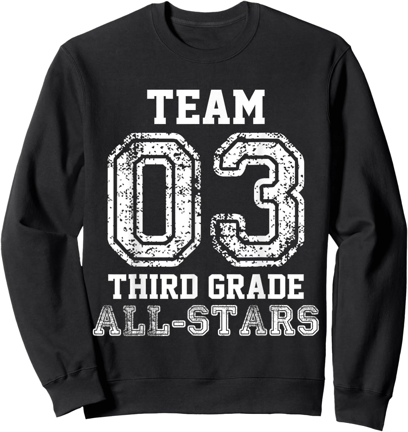 School Team 3rd Grade All-Stars Sports Jersey Sweatshirt - Sweatshirt | Black