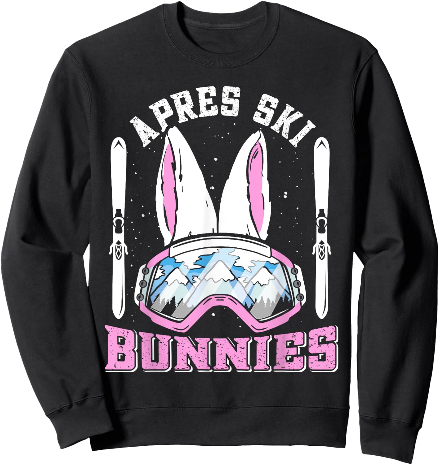 Apres-Ski Bunnies Snow Bunny Skiers Women Ski Party Sweatshirt - Sweatshirt | Black