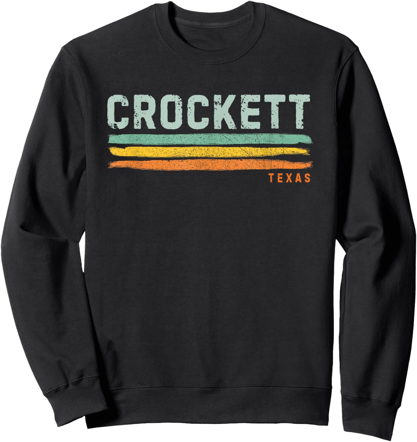 Vintage Stripes Crockett TX Sweatshirt - Sweatshirt | Black