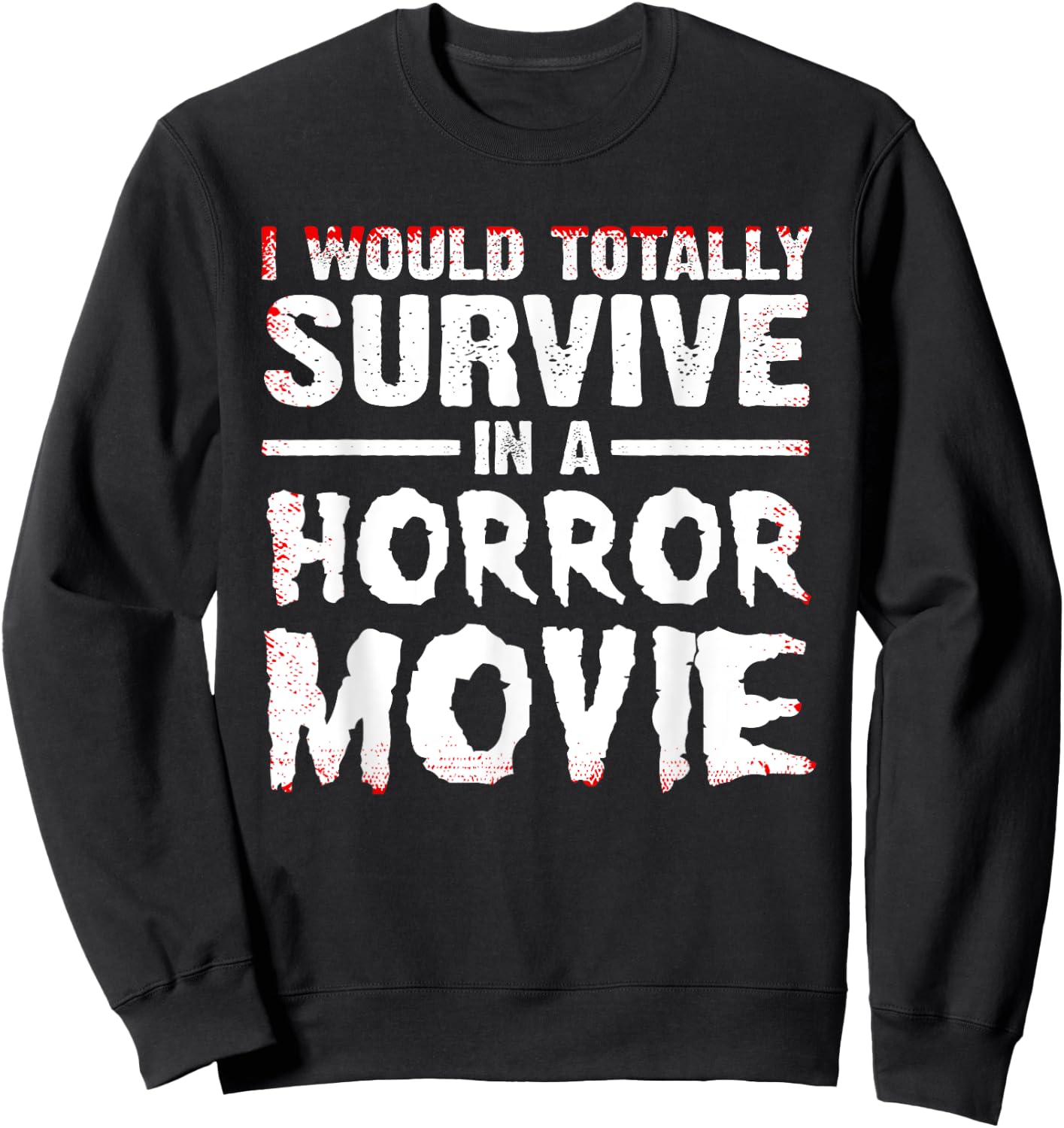 Funny Horror Movie Art Women Halloween Scary Movies Sweatshirt - Sweatshirt | Black