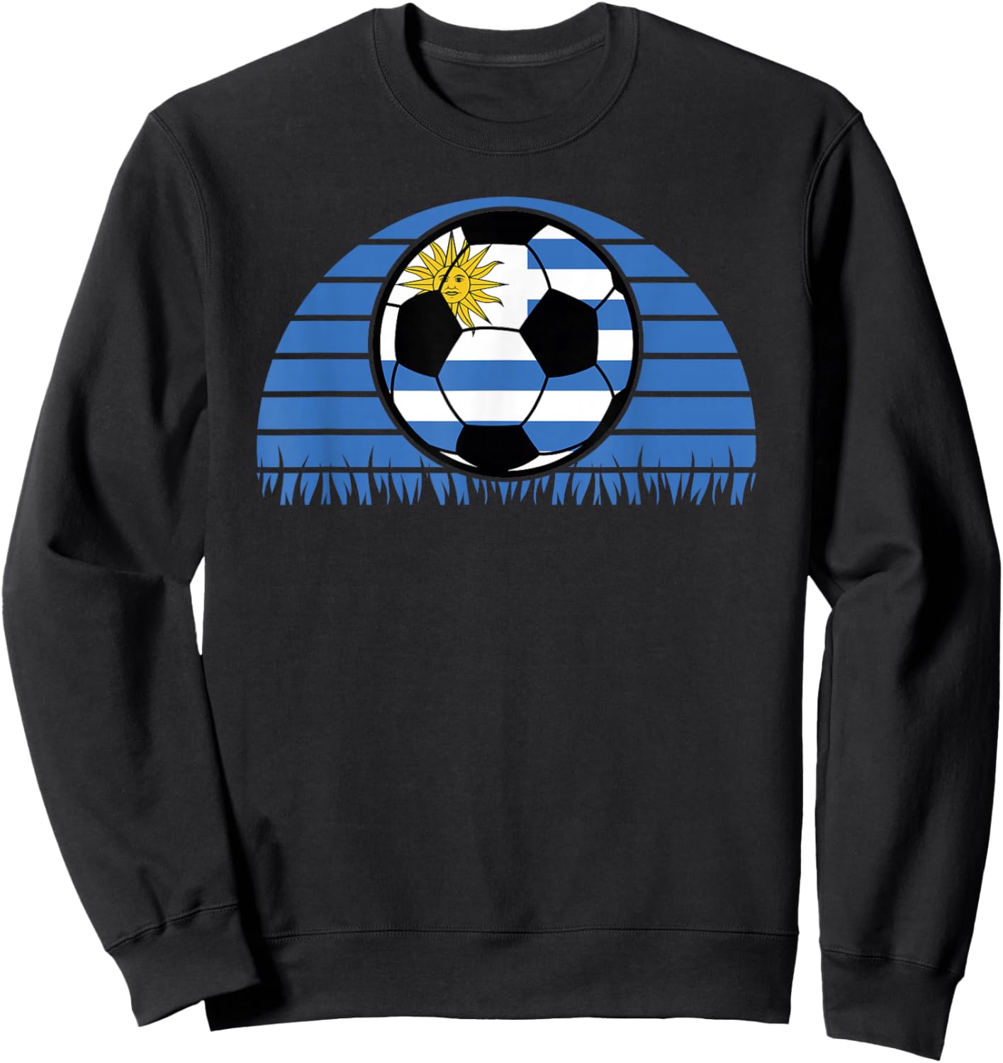 Uruguay Flag Soccer Patriotic Football Kids Boys Sweatshirt - Sweatshirt | Black