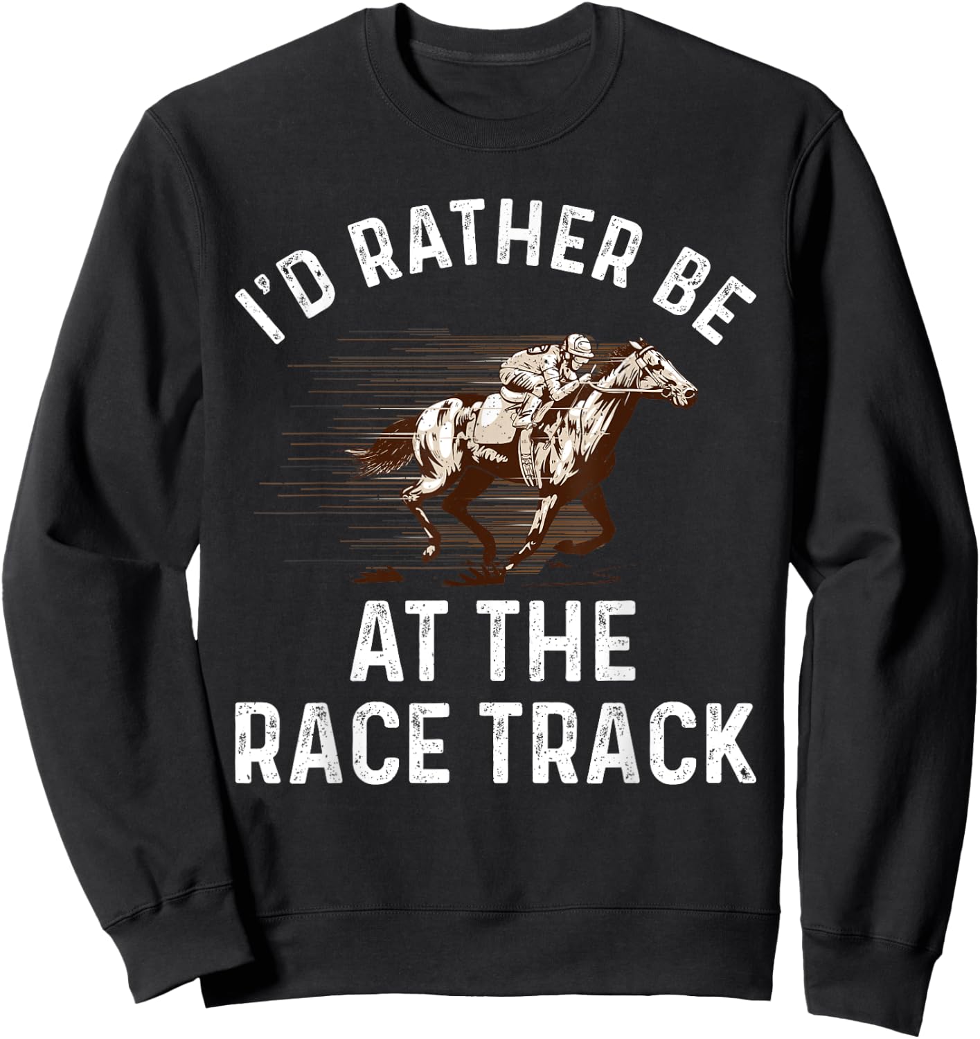 Cool Horse Racing Women Race Jockey Derby Equestrian Sweatshirt - Sweatshirt | Black
