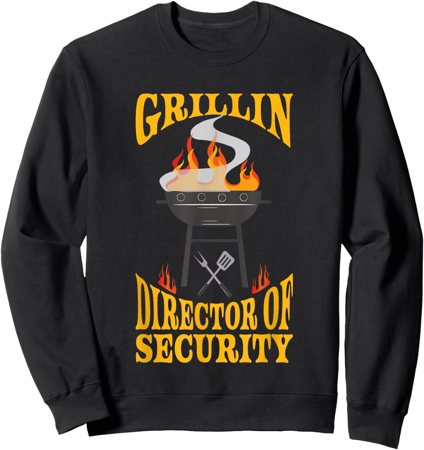 Director Of Security BBQ Grill Smoker & Barbecue Chef Sweatshirt - Sweatshirt | Black