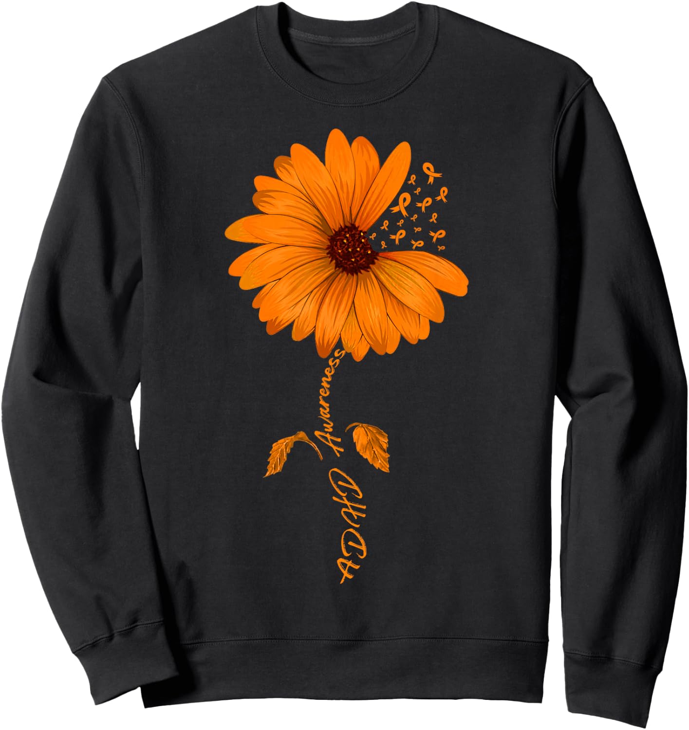 ADHD Awareness Sunflower Sweatshirt - Sweatshirt | Black