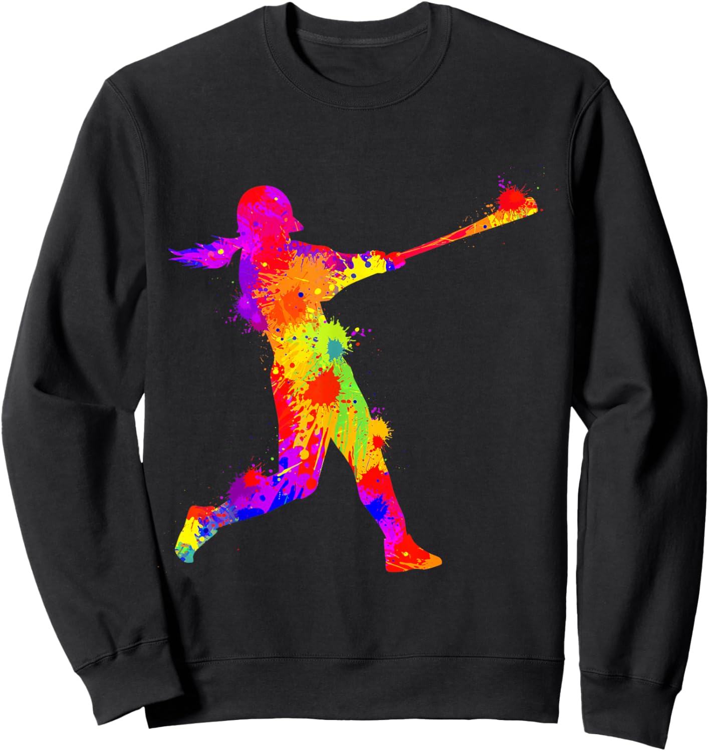 Softball Girl Kids Sweatshirt - Sweatshirt | Black