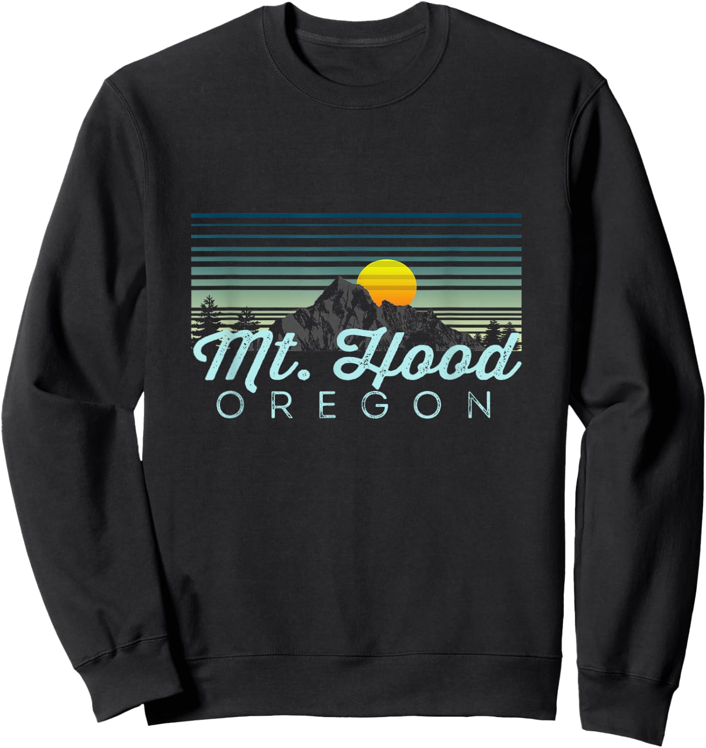 Mt. Hood Retro Clothes & Gear - Mt. Hood Souvenir Sweatshirt - Sweatshirt | Black