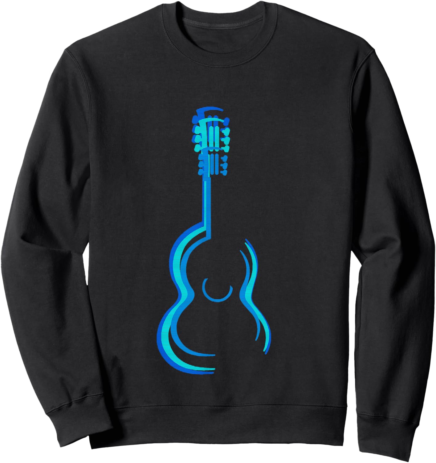 Guitar Graphics Everywhere -Kids Guitar Lovers - Black, Small Sweatshirt - Sweatshirt | Black