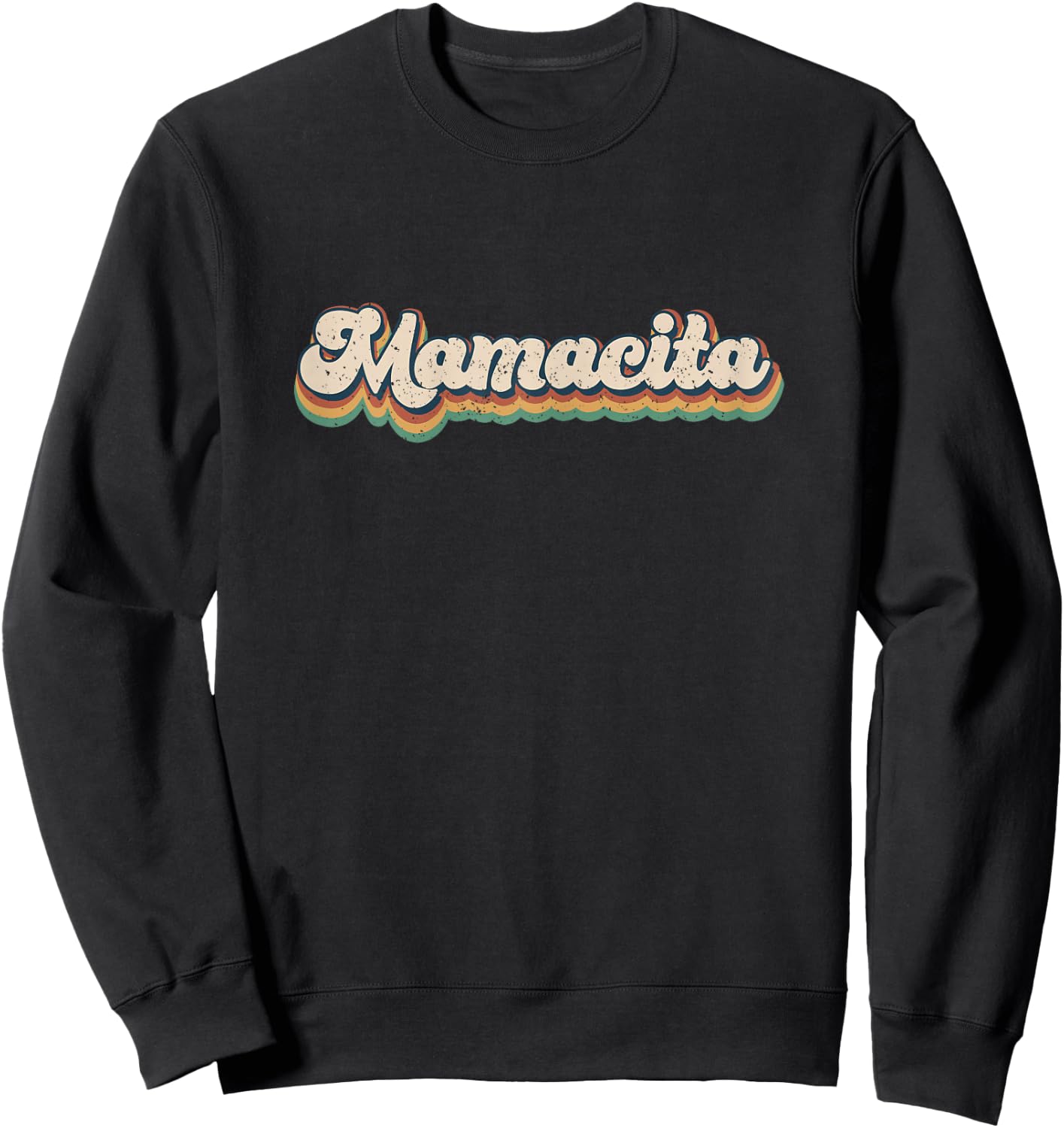 Mamacita Retro Top Cute Vintage Mommy Sweatshirt - Sweatshirt | Black