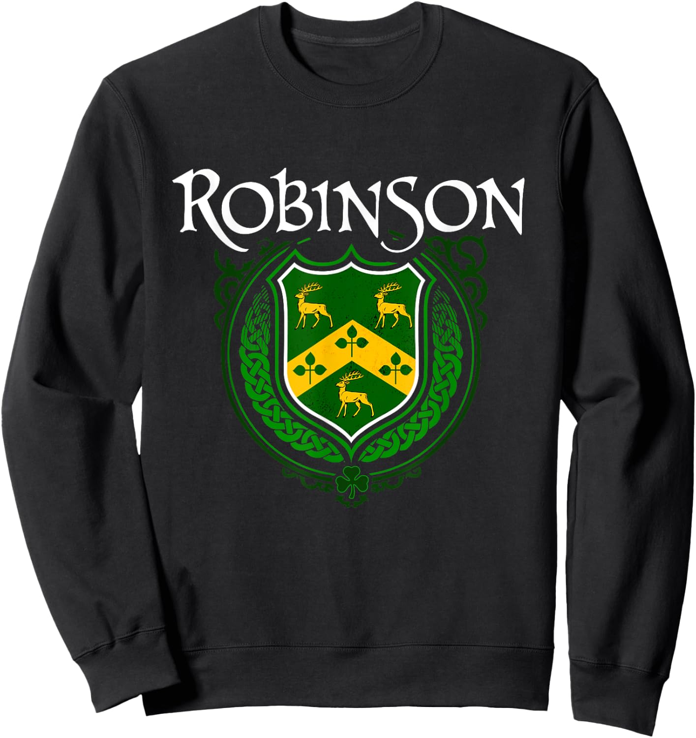 Robinson Surname Irish Clan Tartan Badge Ireland Sweatshirt - Sweatshirt | Black