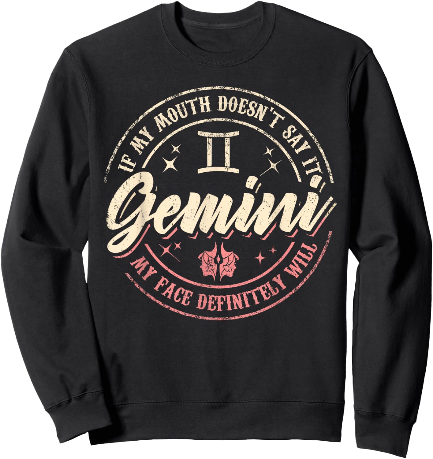 Gemini Horoscope Astrology Birthday Zodiac Sign Men Women Sweatshirt - Sweatshirt | Black