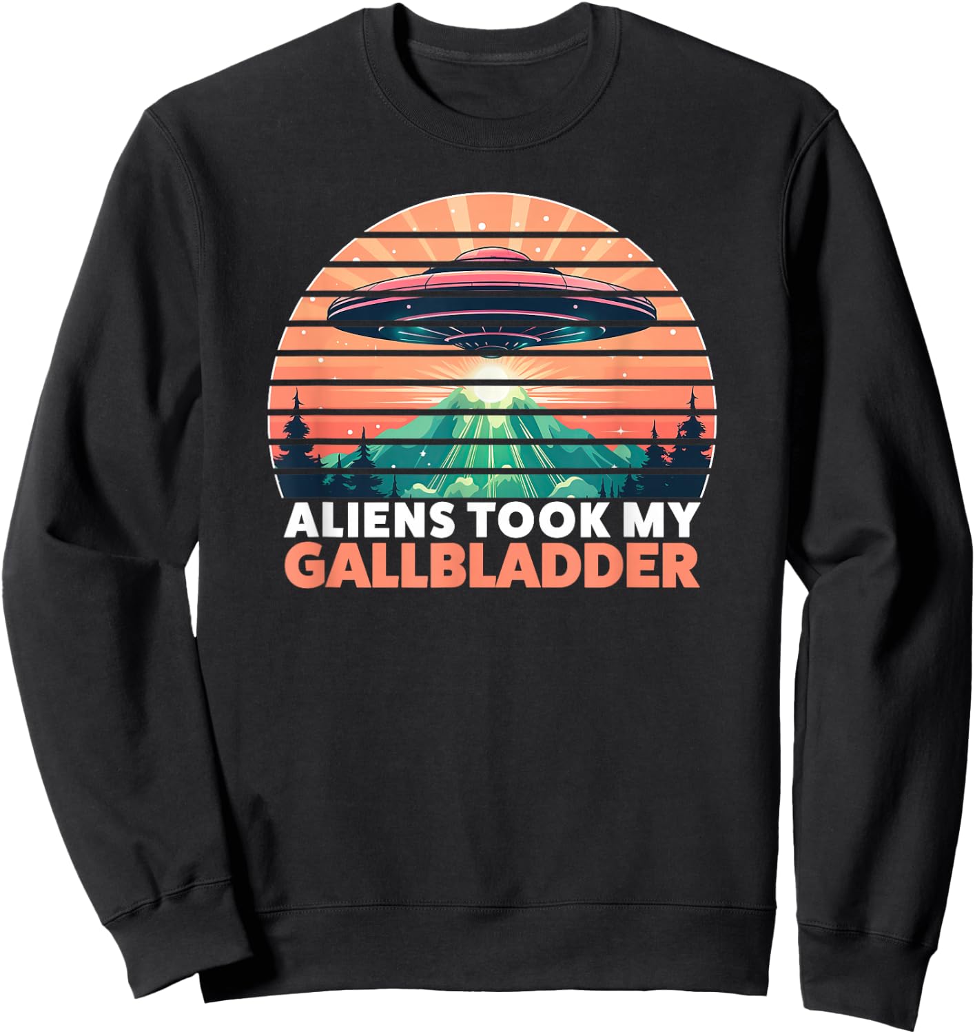 Aliens Took My Gallbladder Removal Surgery Sweatshirt - Sweatshirt | Black