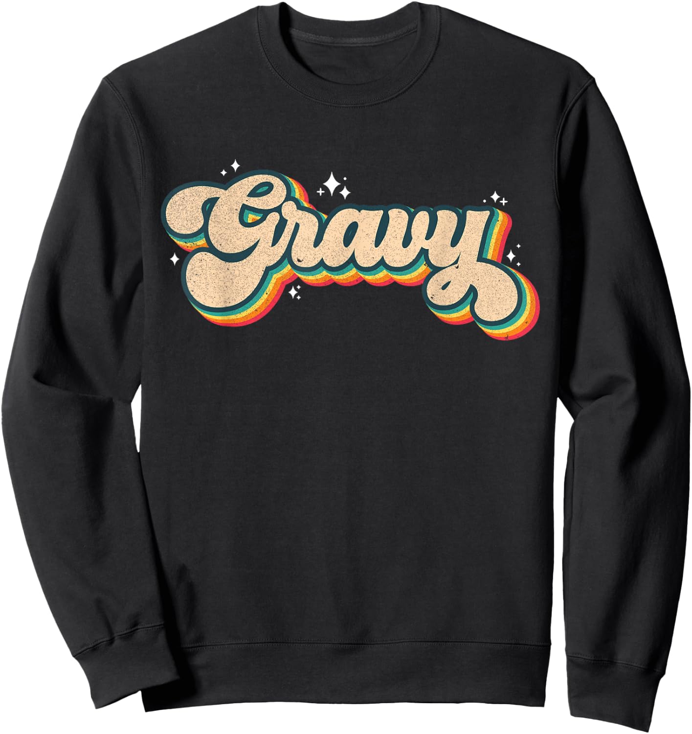 Gravy Vintage Shirt 70s 80s Retro Costume Funny Thanksgiving Sweatshirt - Sweatshirt | Black