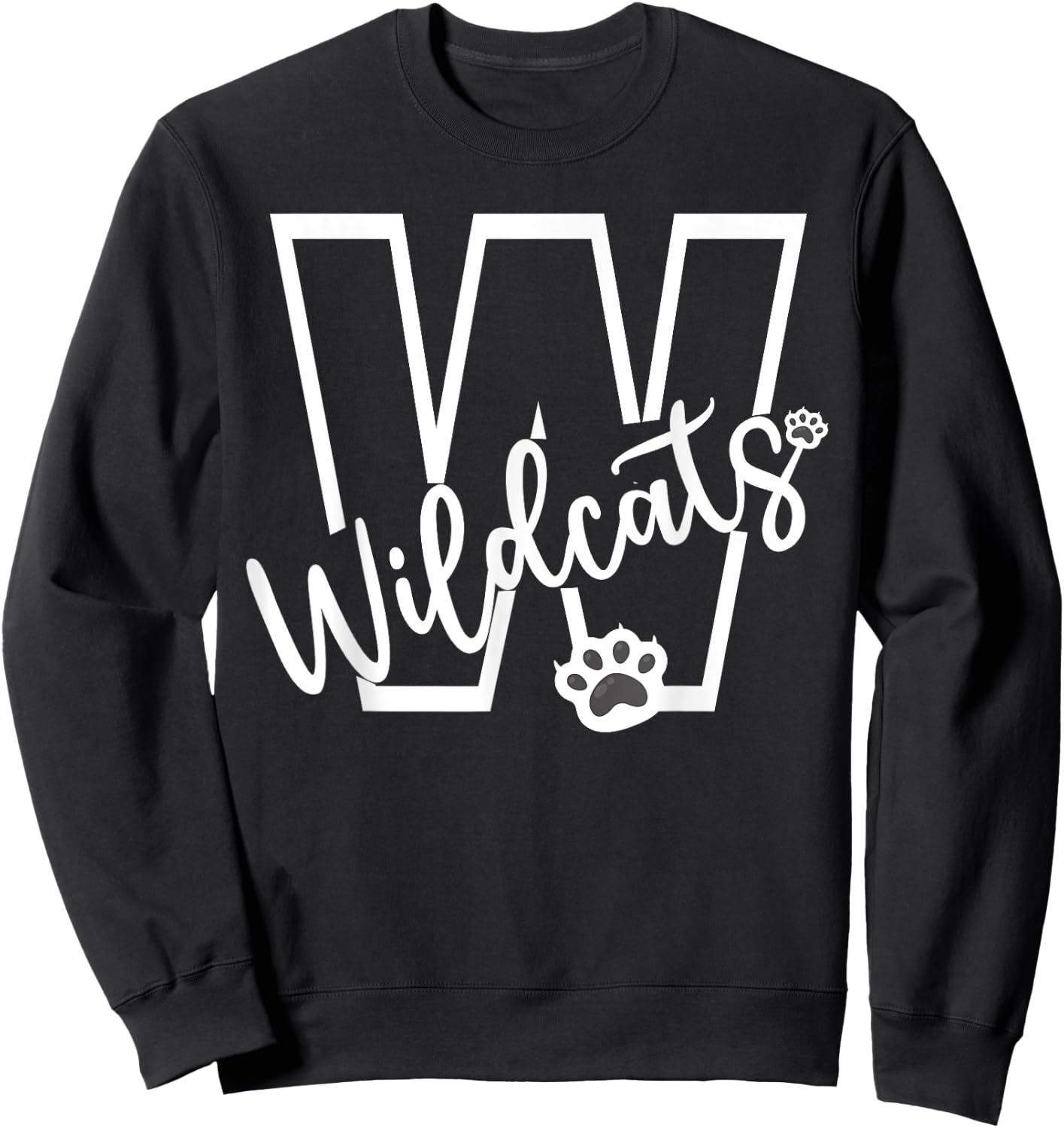 Wildcats School Sports Fan Team Spirit Football Baseball Sweatshirt - Sweatshirt | Black