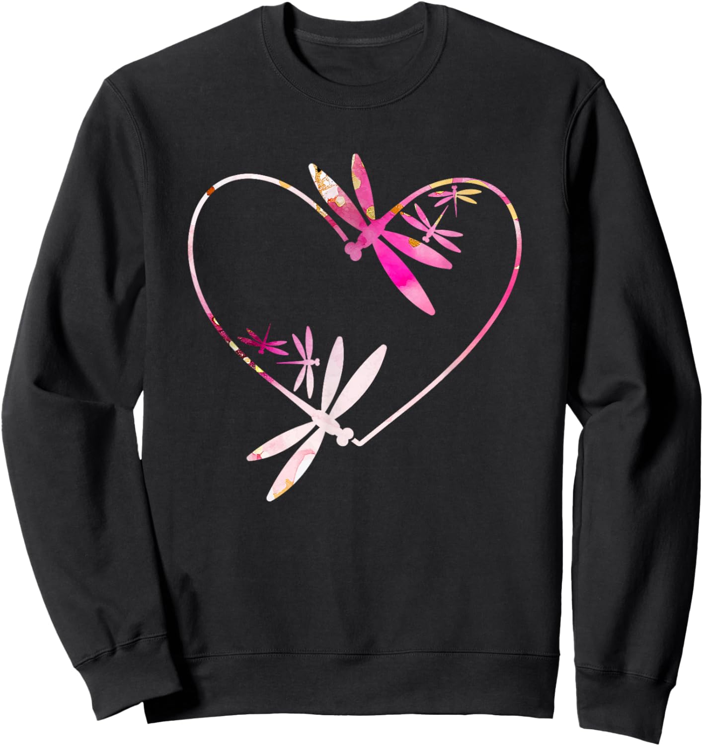 Dragonfly Heart Dragonflies Dragonfly Lover Sweatshirt - Sweatshirt | Black