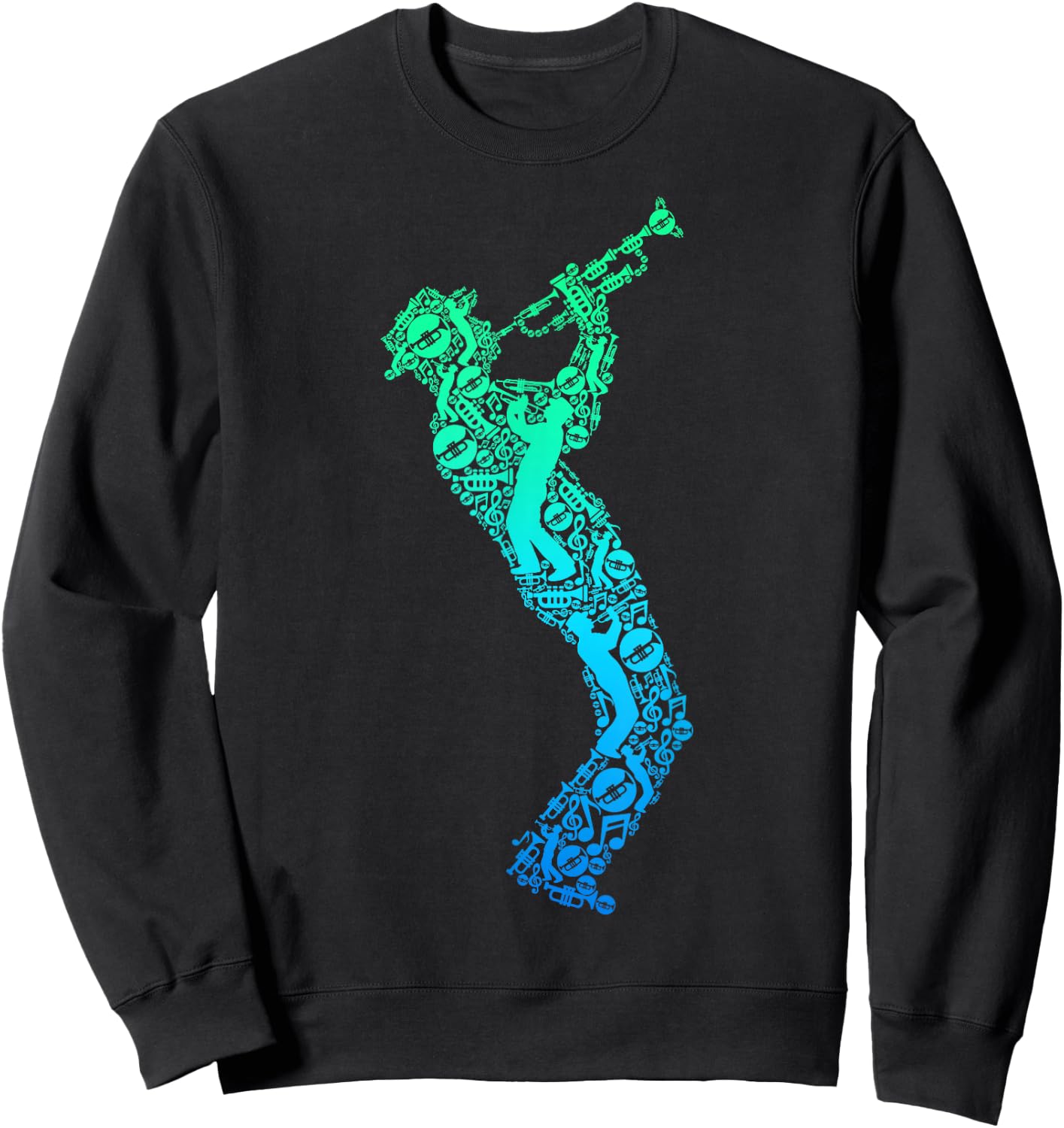 Trumpet Trumpeter Children's Men's Trumpets Sweatshirt - Sweatshirt | Black