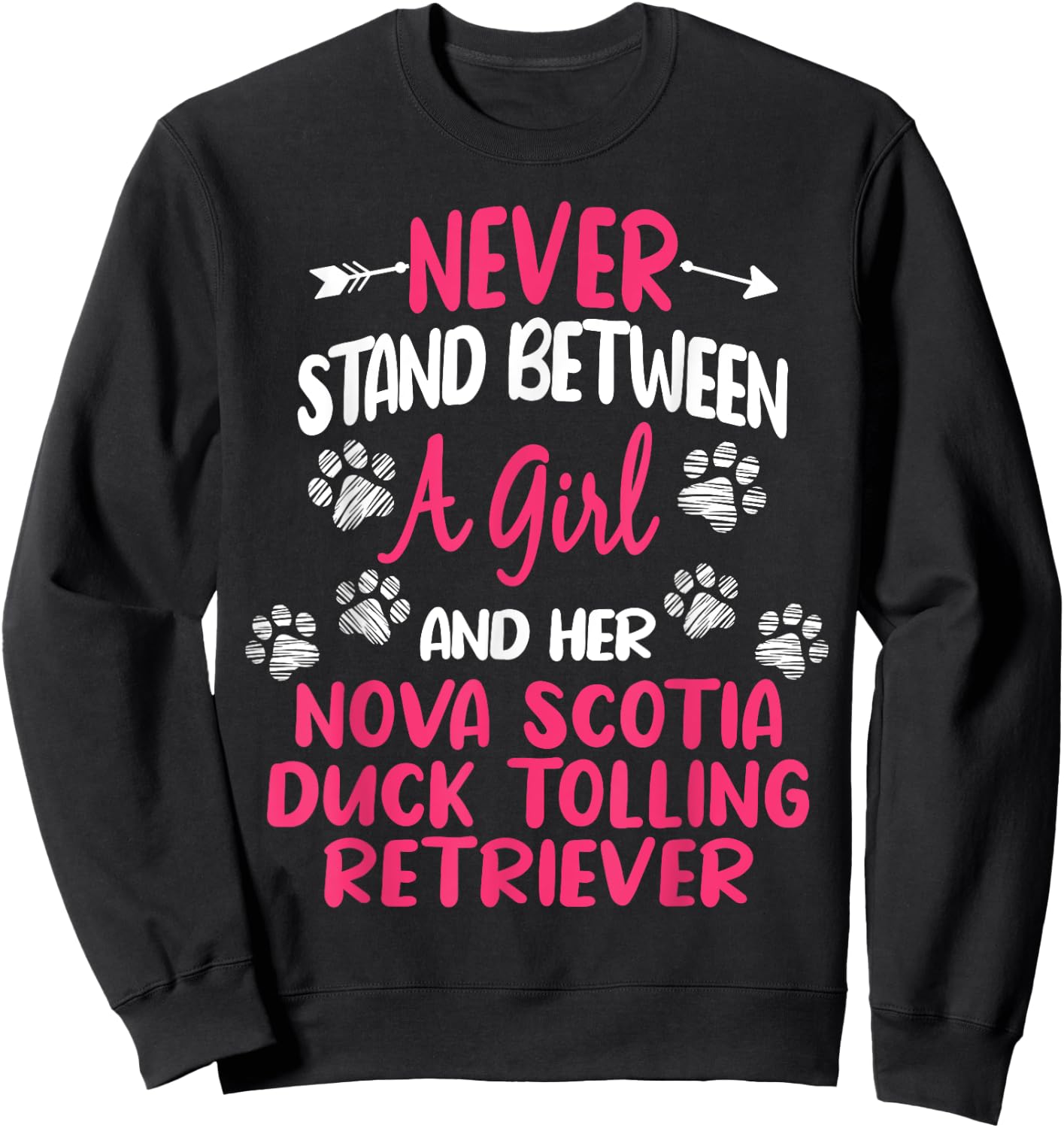 Between A Girl And Her Nova Scotia Duck Tolling Retriever Sweatshirt - Sweatshirt | Black