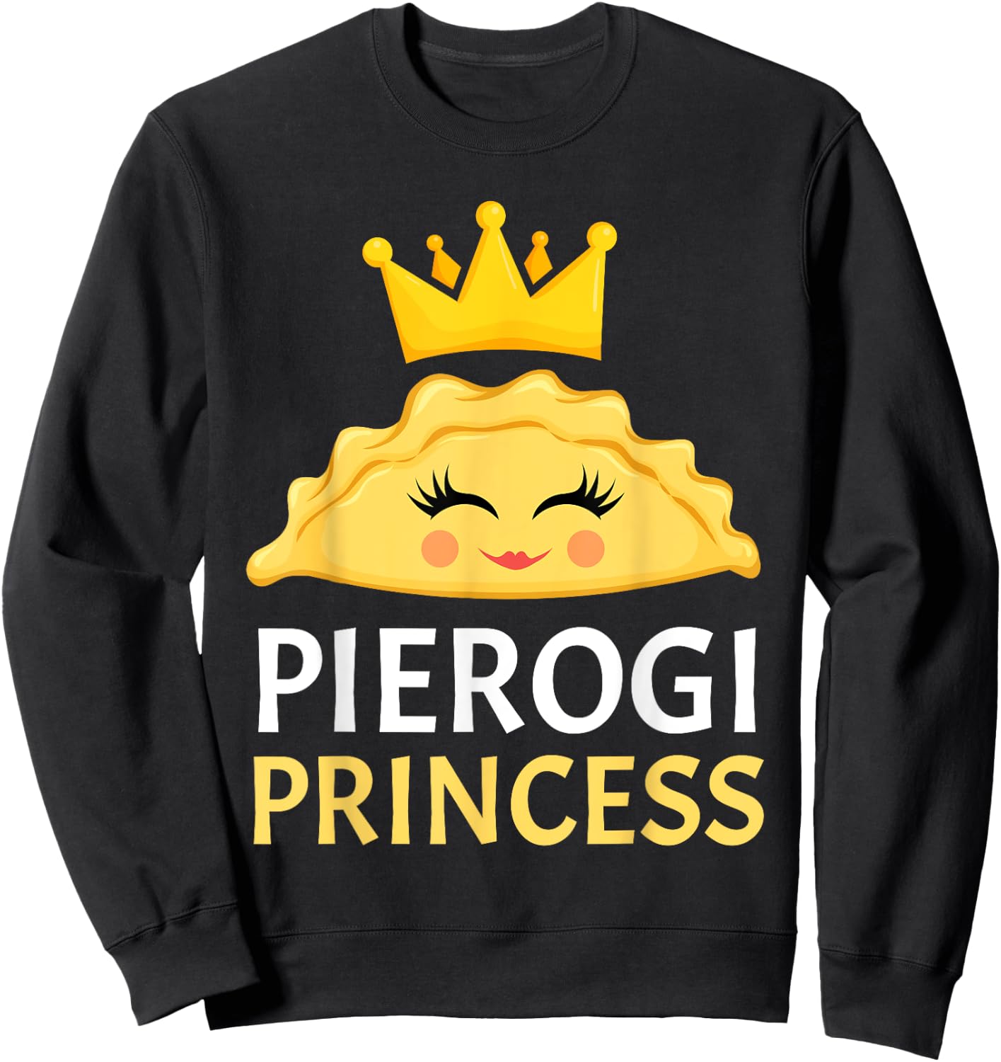 Cute Pierogi Art Women Girls Kids Pierogi Polish Dumpling Sweatshirt - Sweatshirt | Black