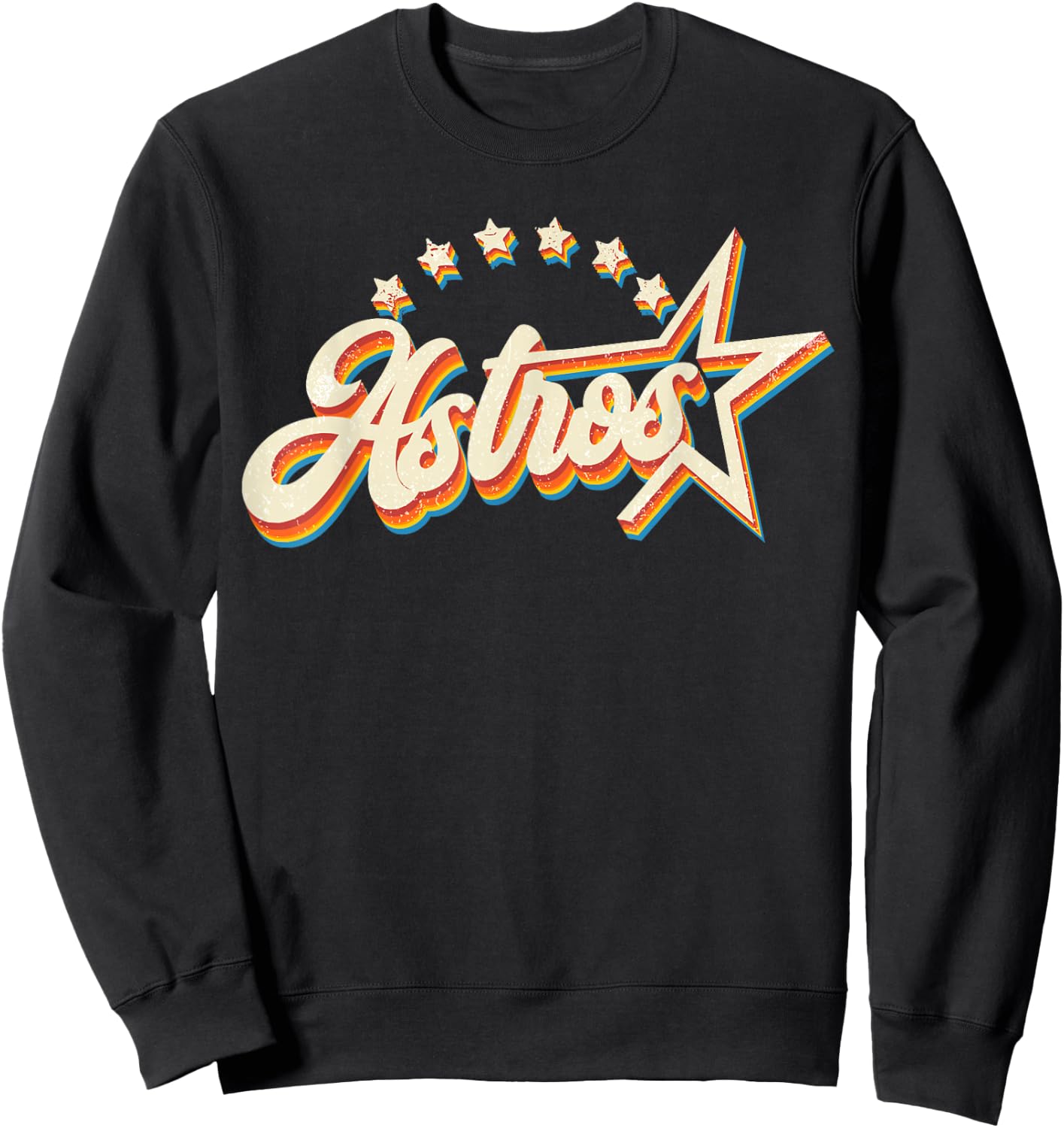Astros Name Personalized Vintage Retro Gift Women Sweatshirt - Sweatshirt | Black