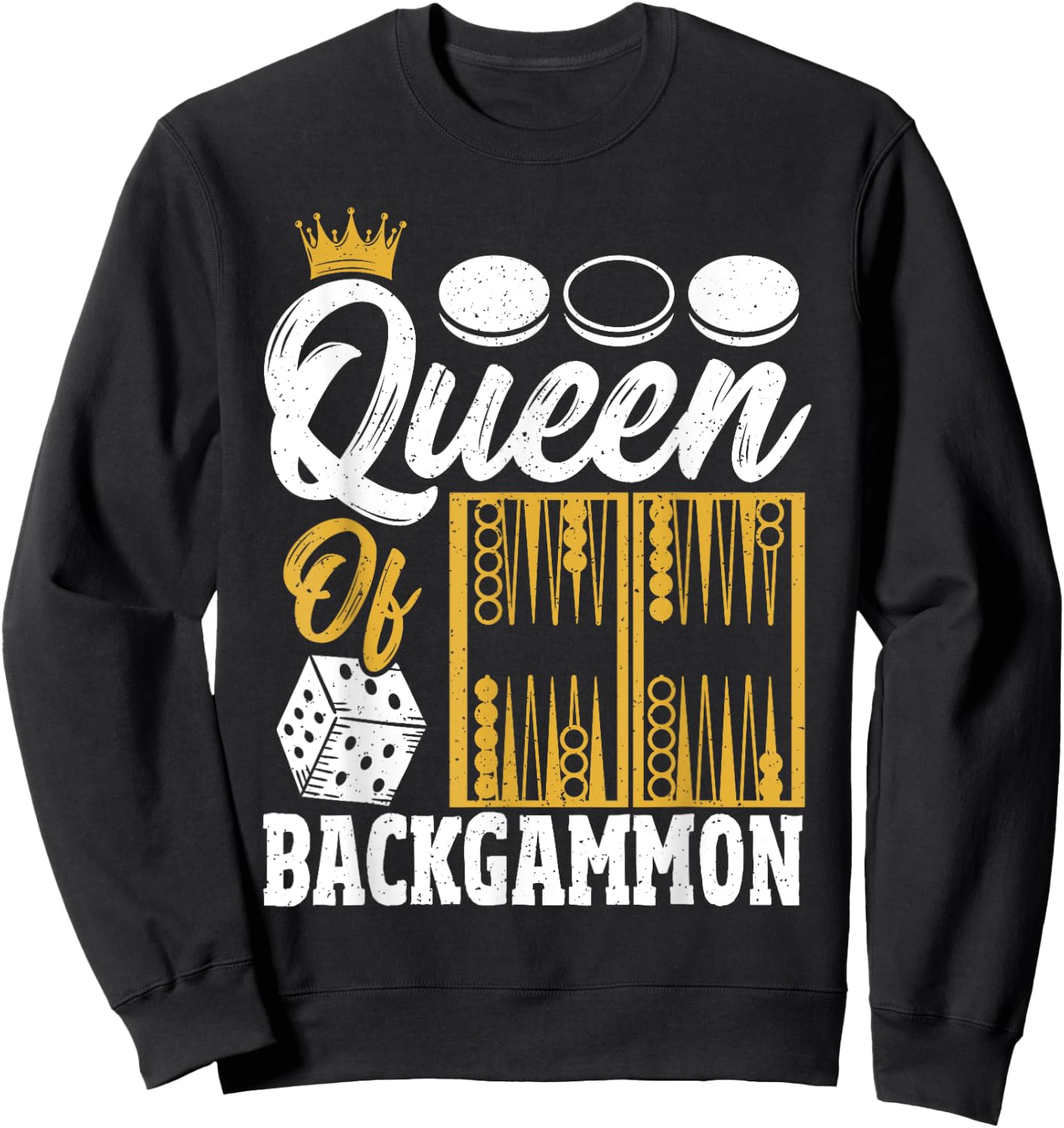 Queen Of Backgammon Sweatshirt - Sweatshirt | Black