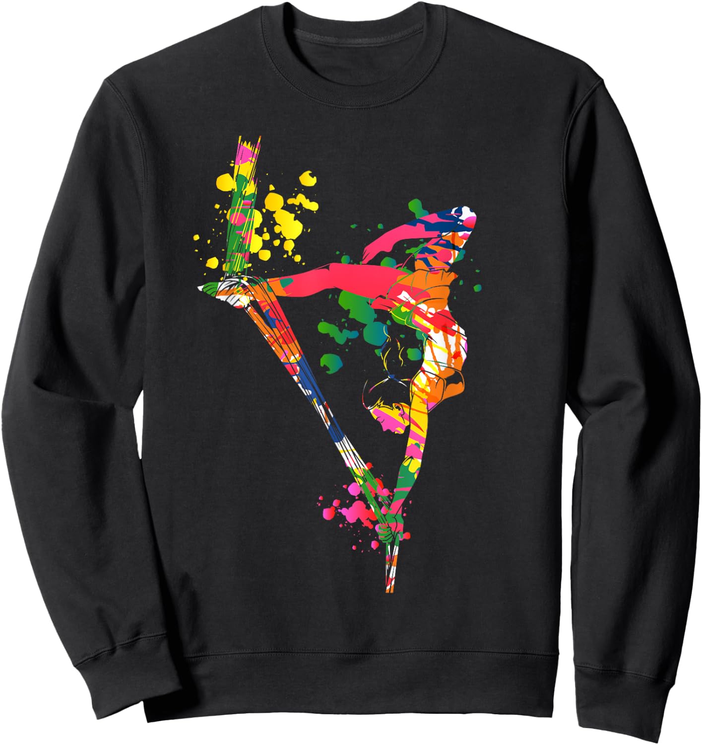 Colorful Aerial Silks Sweatshirt - Sweatshirt | Black