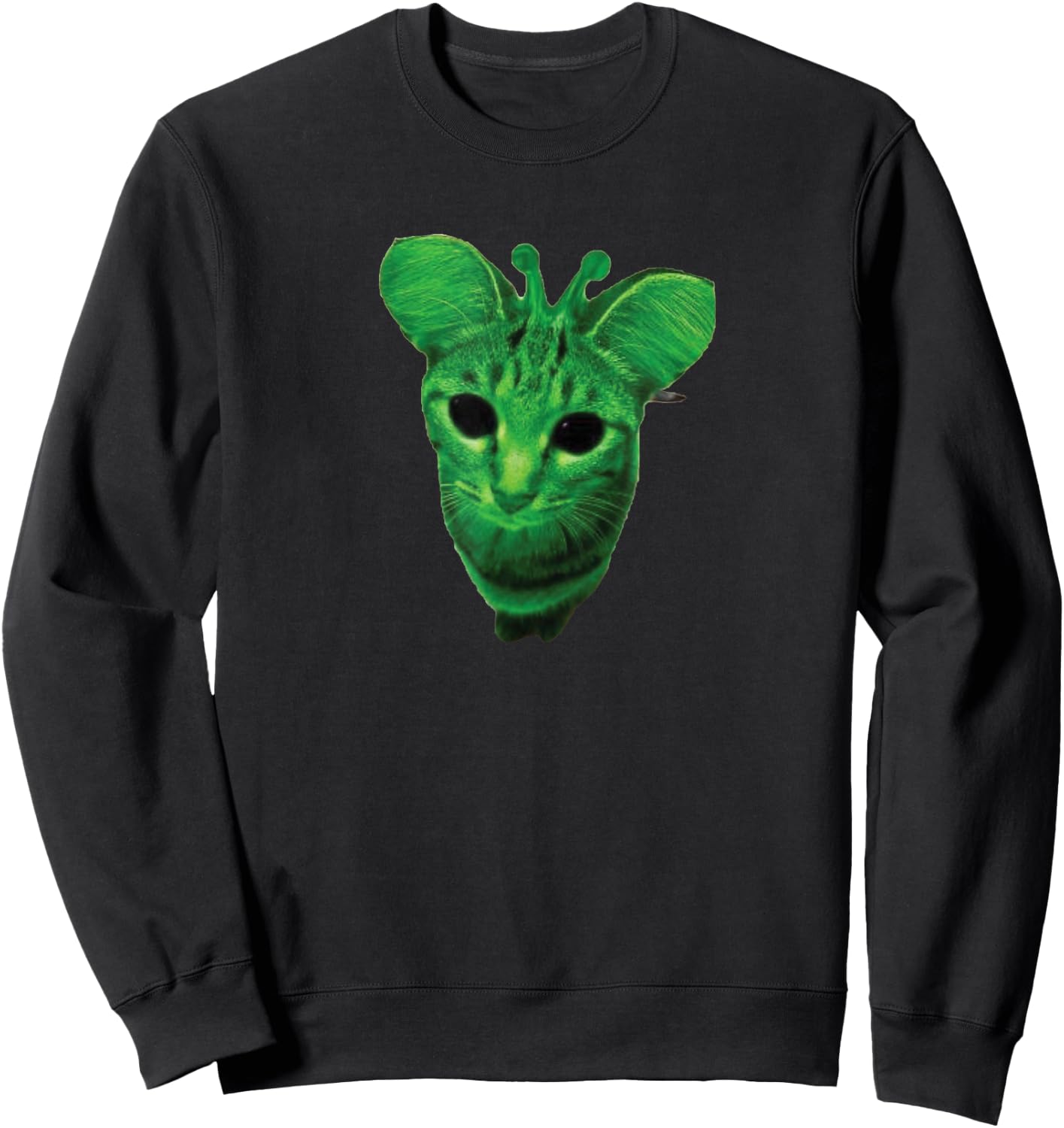 Gnarp Meme Glerp Meme Glorp Meme Alien Cat Sweatshirt - Sweatshirt | Black