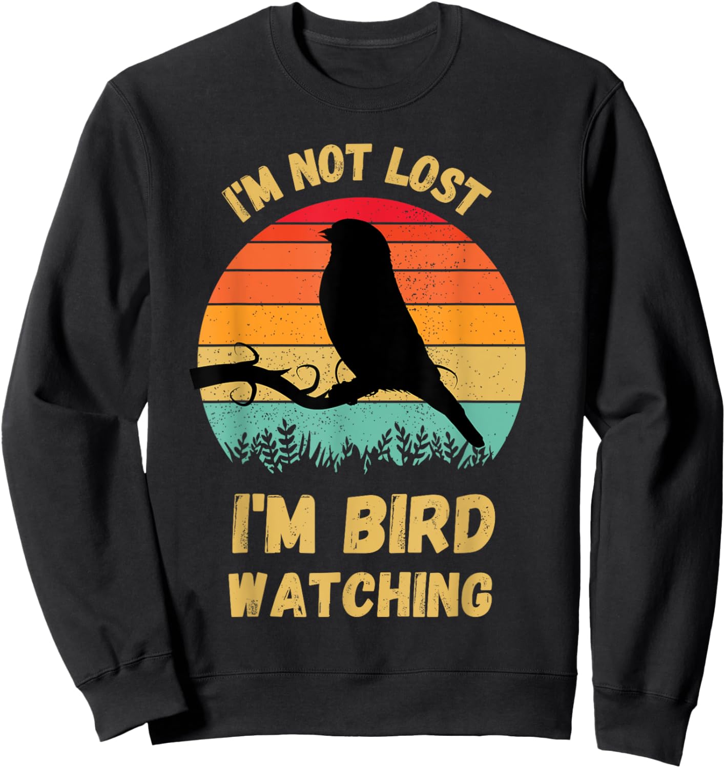 Cool Bird Watching Design Women Bird Watcher Birder Sweatshirt - Sweatshirt | Black