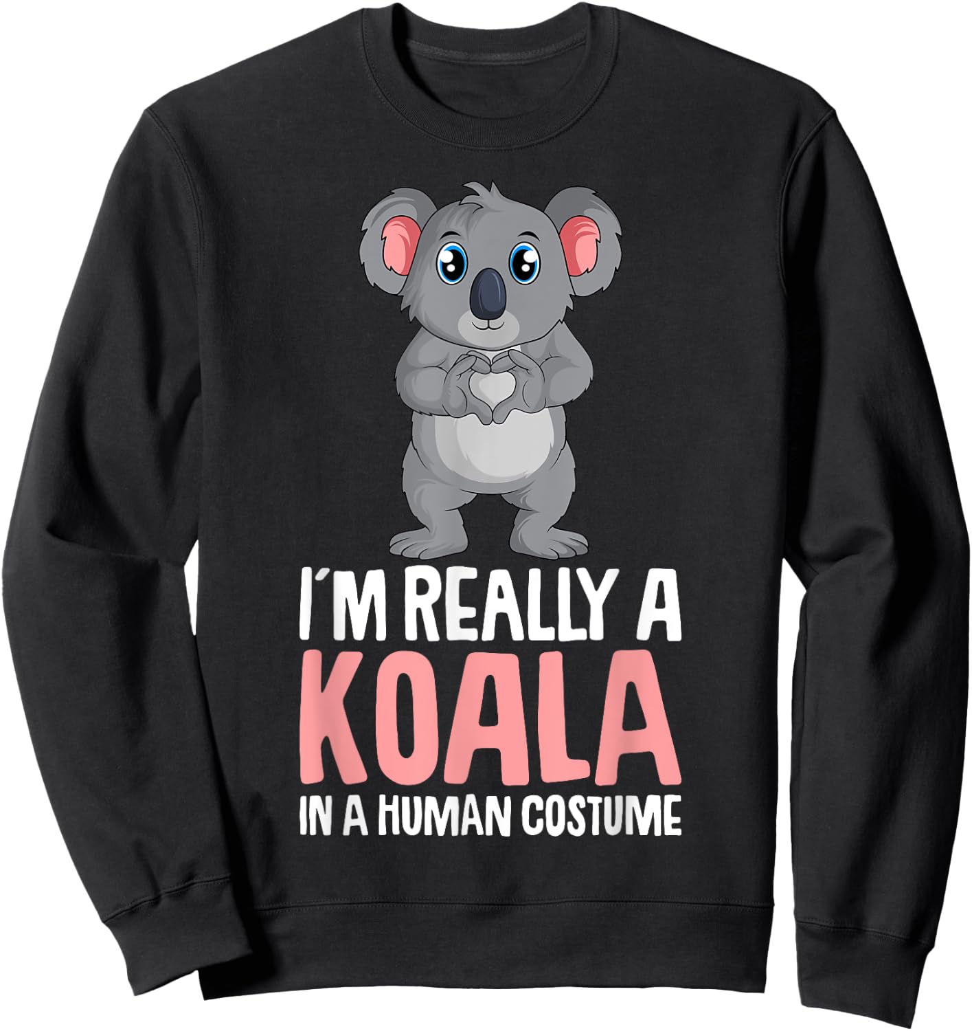 Koala Costume Koala Bear Girls Kids Sweatshirt - Sweatshirt | Black