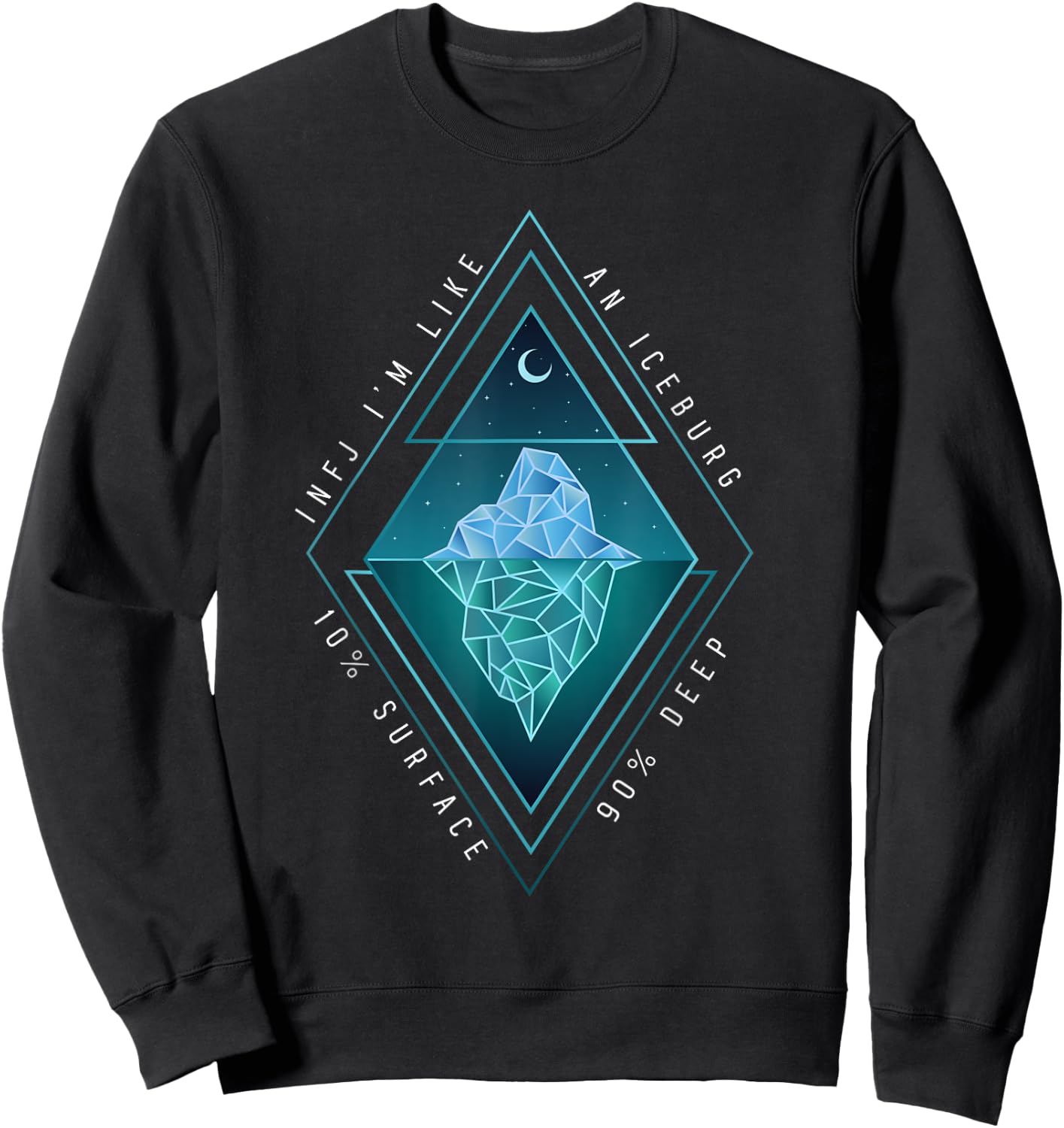 INFJ Pride - INFJ I'm Like An Iceburg 10% Surface 90% Deep Sweatshirt - Sweatshirt | Black