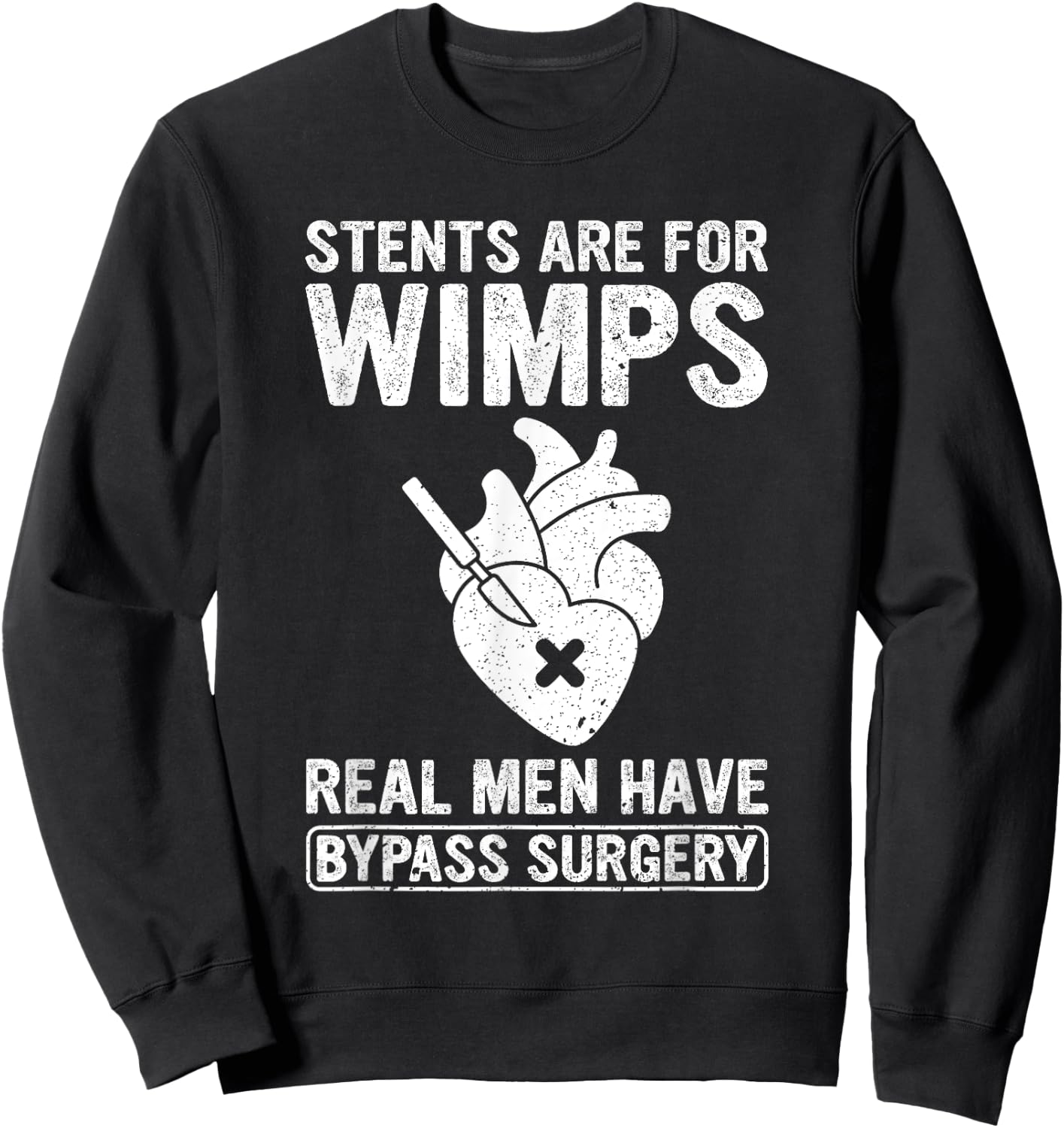 Heart Surgery Survivor After Surgery Recovery Men Bypass Sweatshirt - Sweatshirt | Black