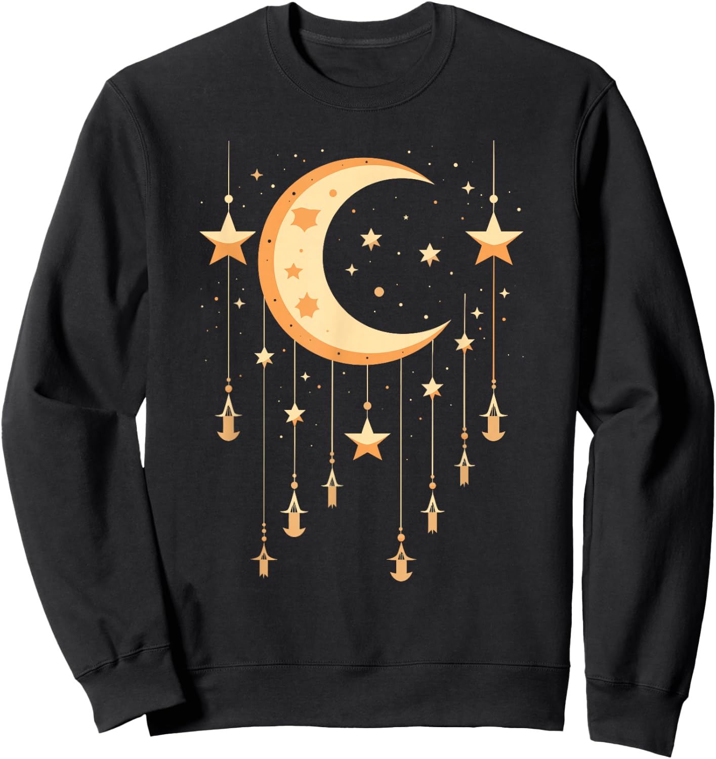 Galaxy Night Sky Moon Lunar Stars Love Sweatshirt - Sweatshirt | Black