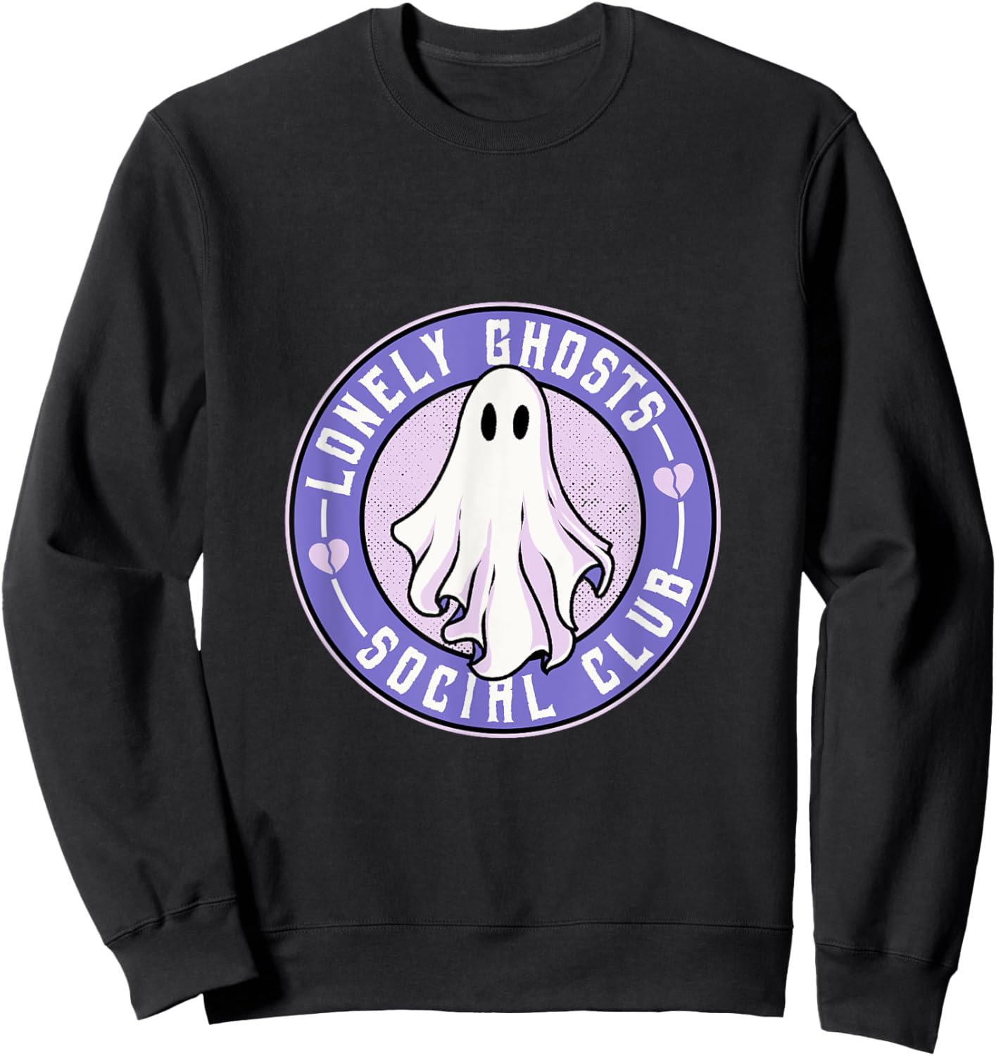 Lonely Ghosts Social Club Halloween Single Introvert Broken Sweatshirt - Sweatshirt | Black