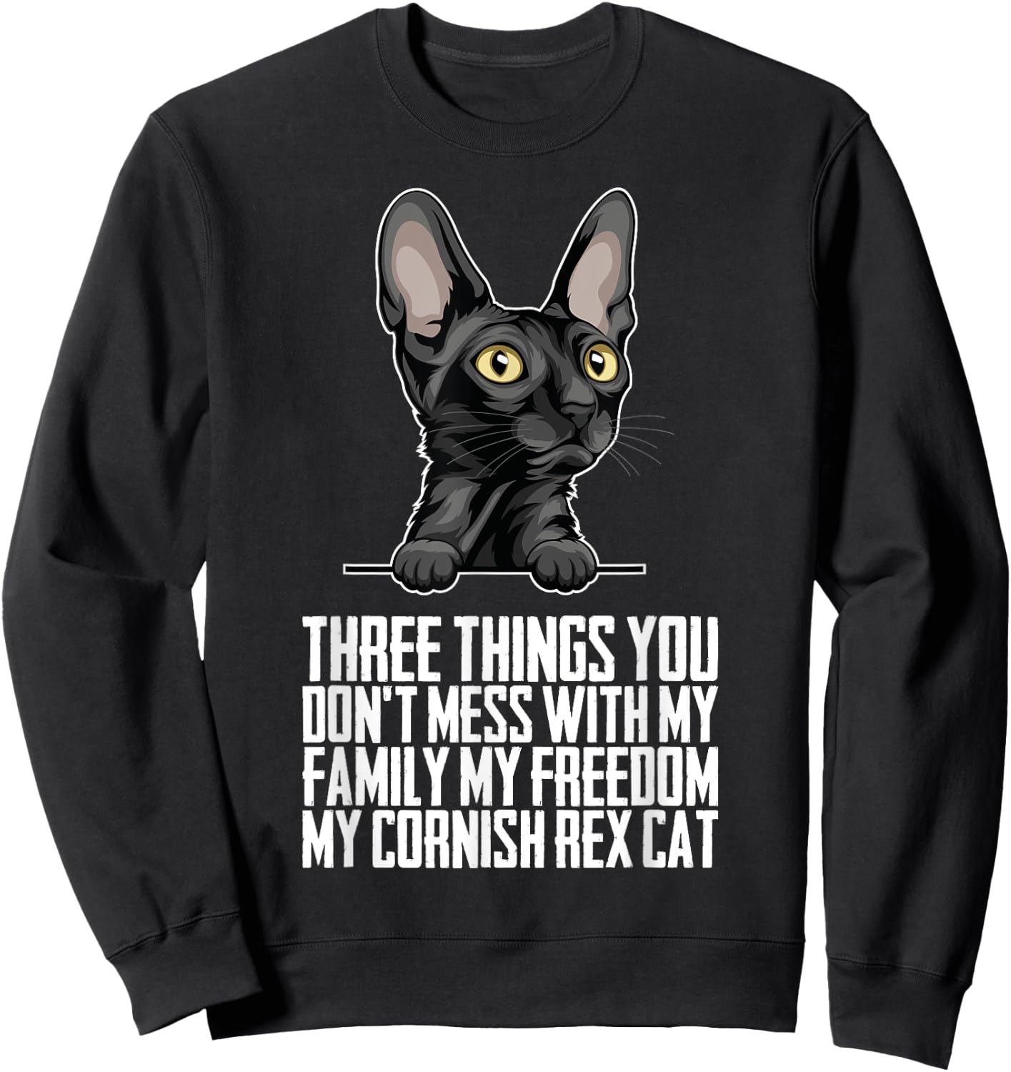 Cornish Rex mom - Cornish Rex dad - Cornish Rex cat Sweatshirt - Sweatshirt | Black