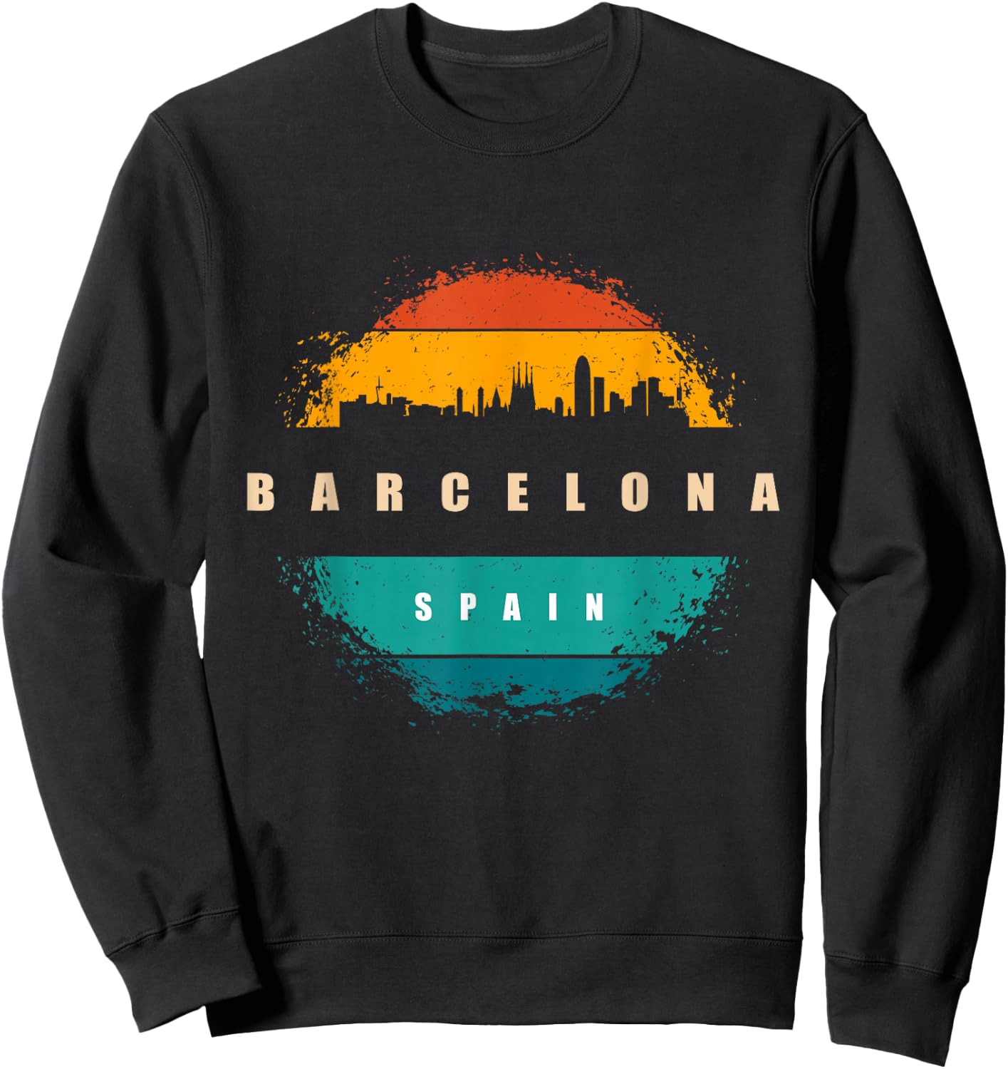 City of Barcelona Spain Sweatshirt - Sweatshirt | Black
