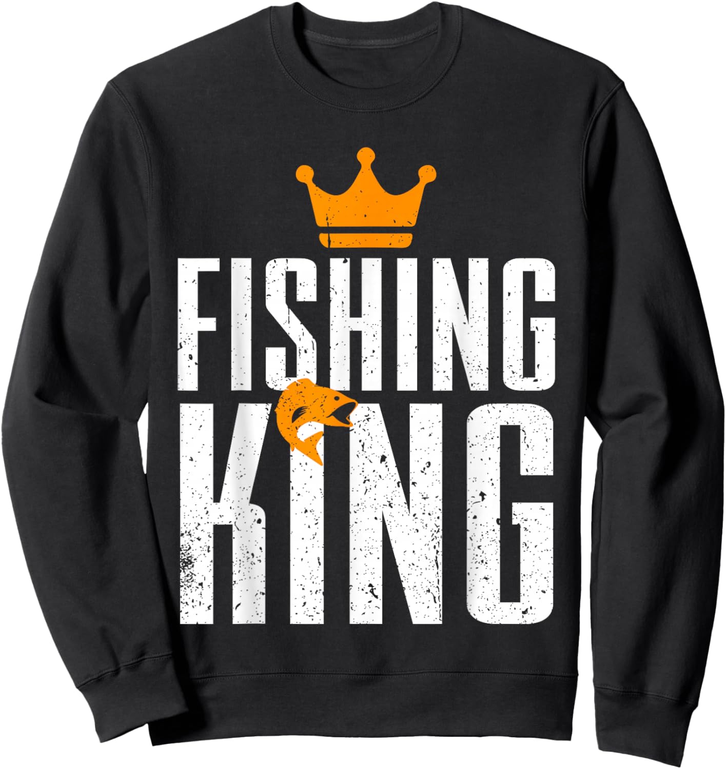 Fishing King Funny Fisherman Aquatic Enthusiast Men Sweatshirt - Sweatshirt | Black