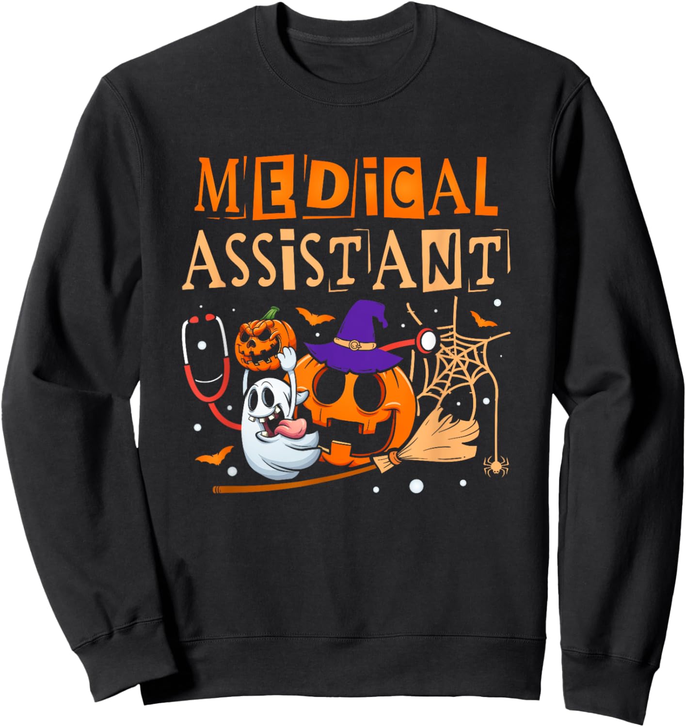 Scary Halloween One Spooky Medical Assistant Halloween Sweatshirt - Sweatshirt | Black