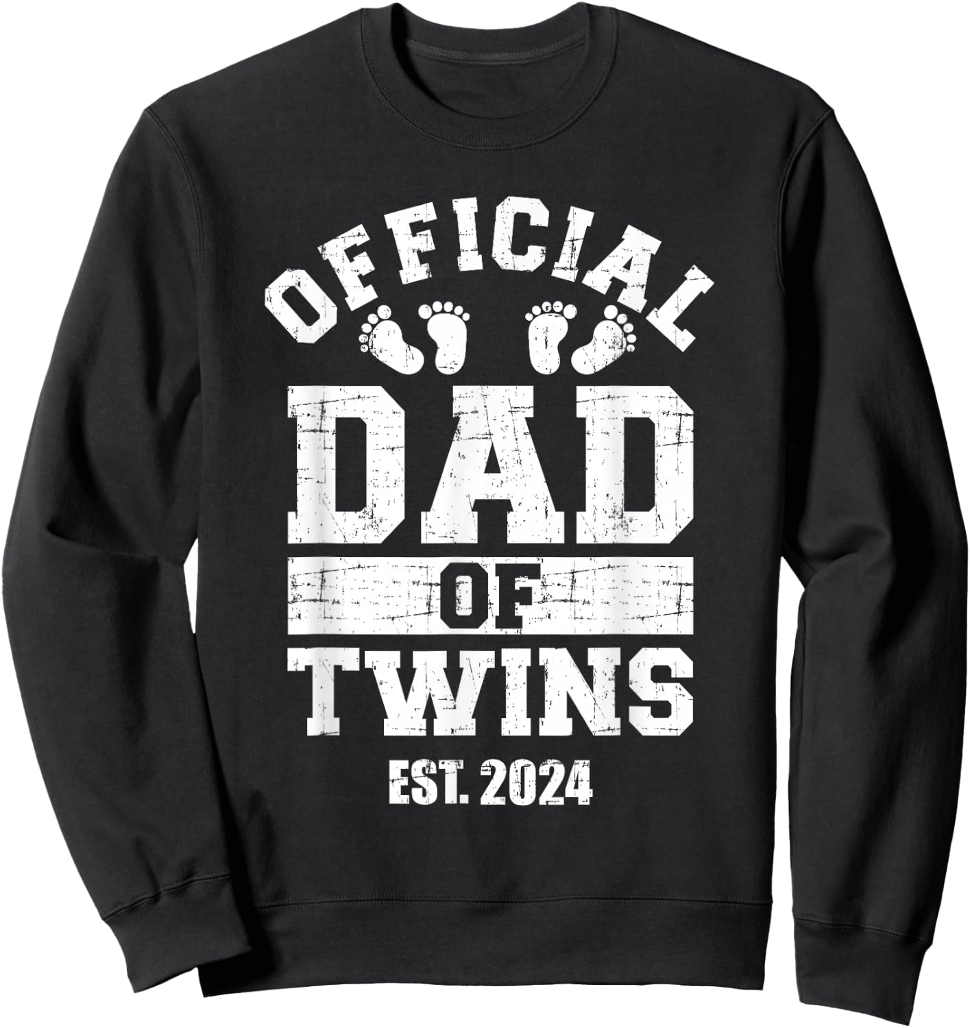 Official dad of twins 2024 Sweatshirt - Sweatshirt | Black