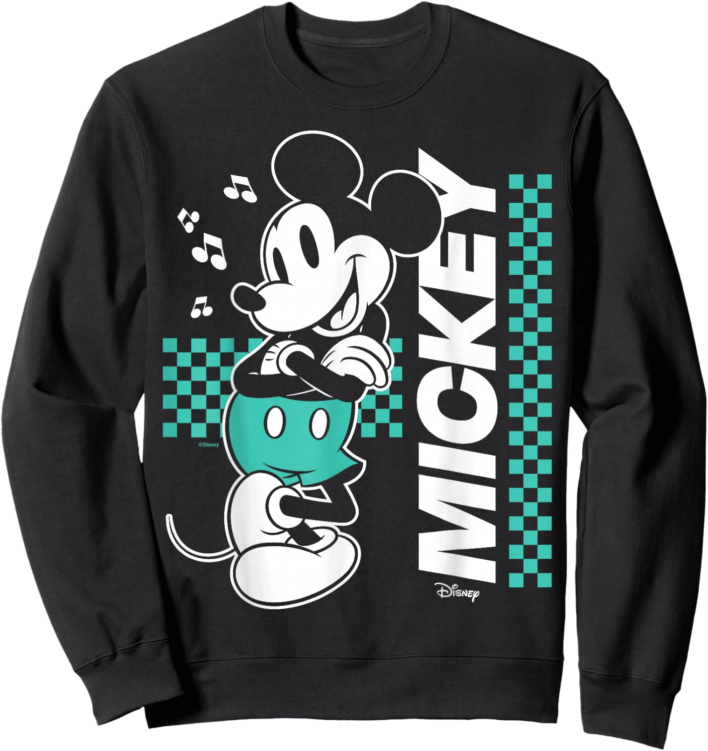 Disney - Mickey Checkered Character Art Sweatshirt - Sweatshirt | Black