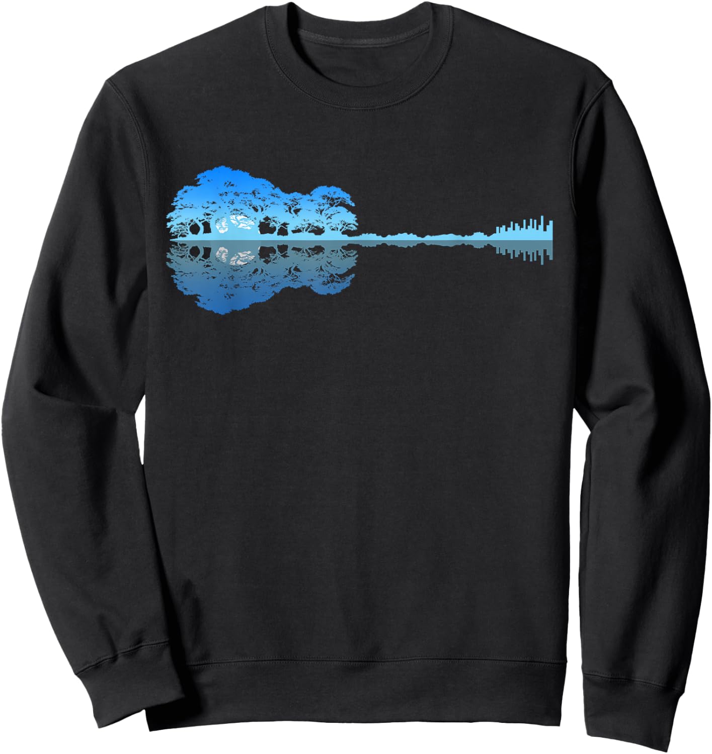Guitar Shadow Lake Love Guitar Musician Guitarist Music Sweatshirt - Sweatshirt | Black
